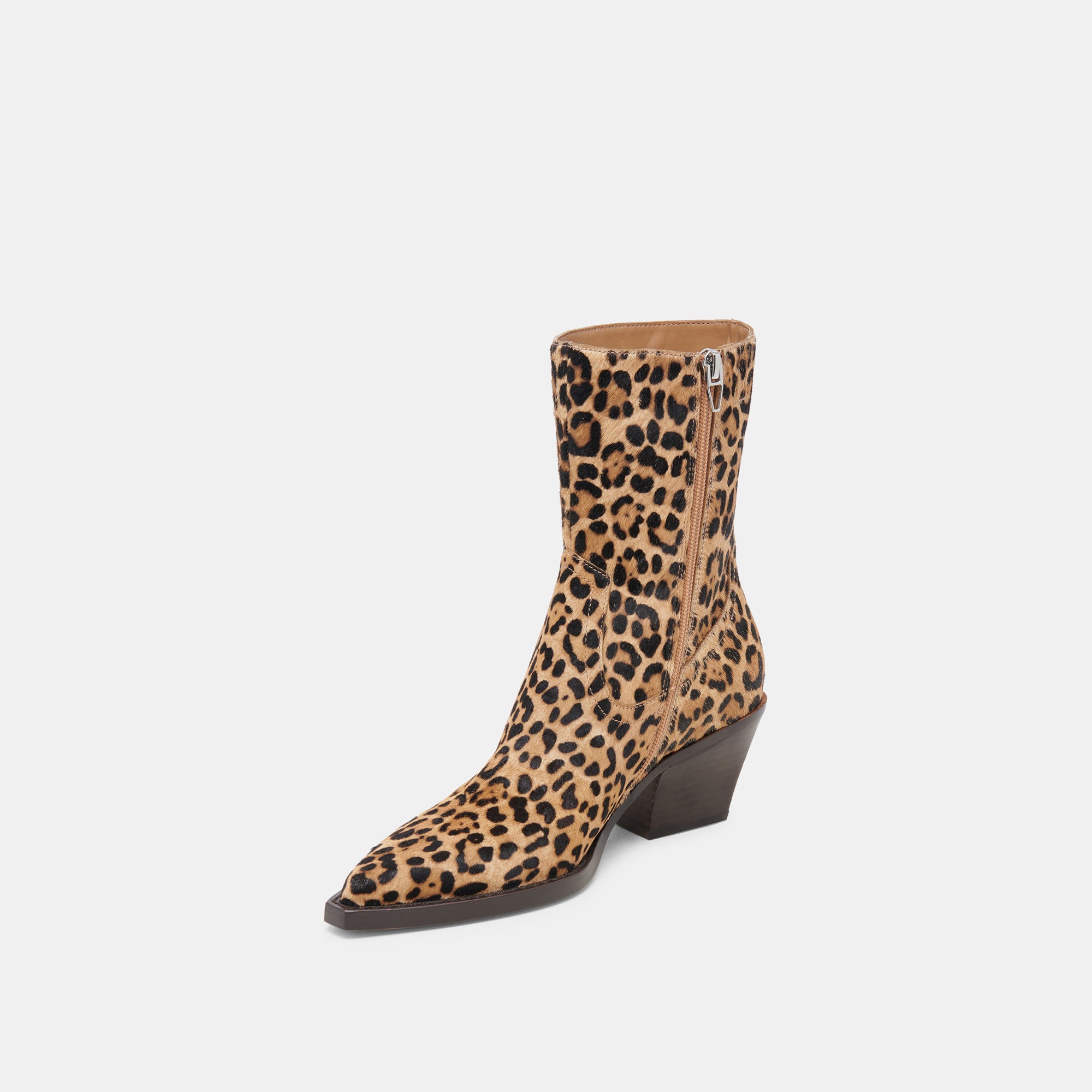 RUTGER Women's Leopard Print Calf Hair Boots - Stylish & Comfortable Winter Ankle Boots for Casual Outfits & Party Wear