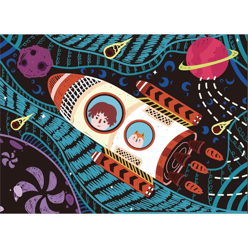 Avenir CH191678 Scratch Space Notebook - Colorful Spiral Bound Notepad for Journaling, Sketching & Note Taking - Perfect for Students, Artists & Office Use