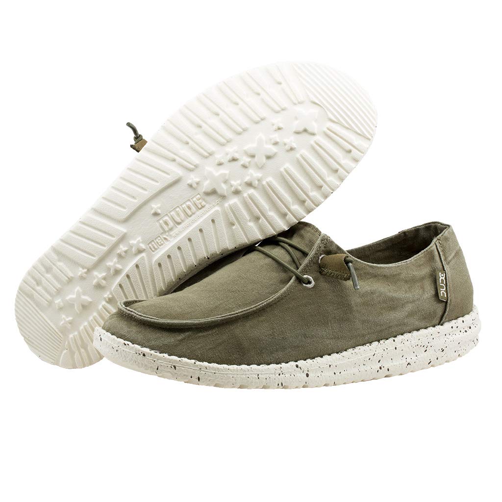 Hey Dude Women's Wendy Sage Lace-Up Loafers Size 10 - Comfortable Lightweight Casual Shoes for Women | Perfect for Walking, Travel & Everyday Wear