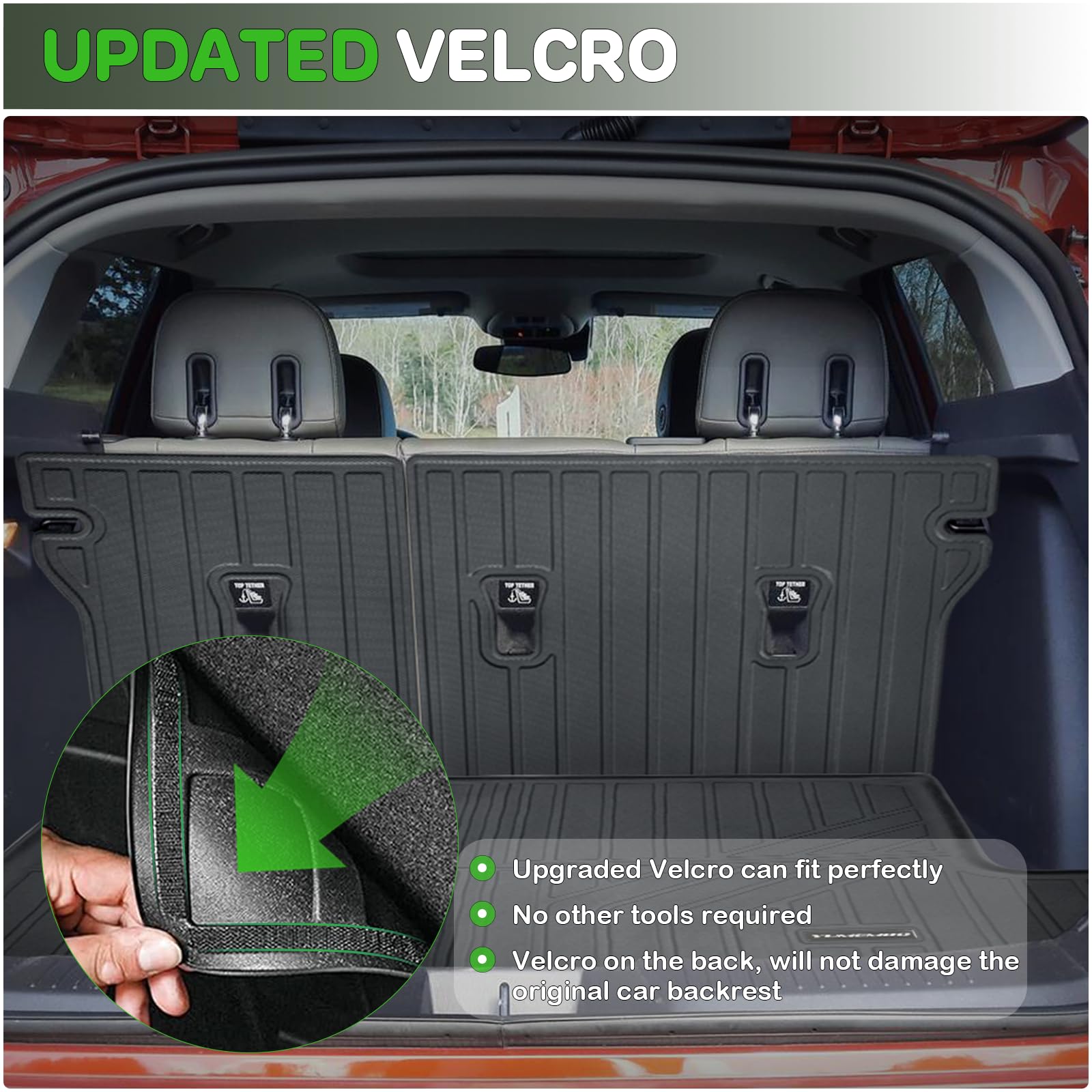 2024-2025 Chevrolet Trax All-Weather Floor Mats Set - Premium TPE Rubber Trunk Liner & Backrest Mat - Anti-Slip Car Accessories for Chevy Trax - Perfect for Road Trips, Camping & Daily Commute