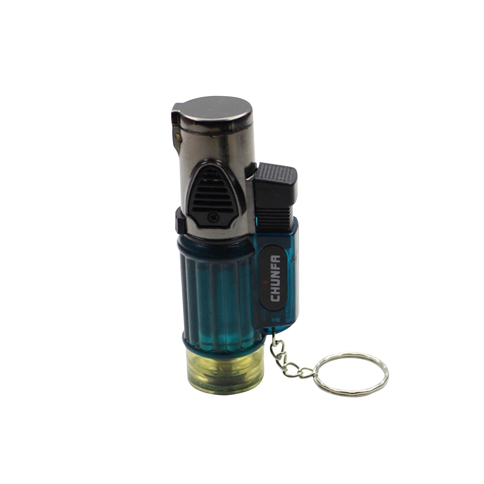 Solar Beam Torch Lighter - Ultra-High Temperature Windproof Jet Flame Butane Lighter for Candle Lighting, Camping, BBQ, Kitchen & Outdoor Use (Blue) - Butane Gas Not Included