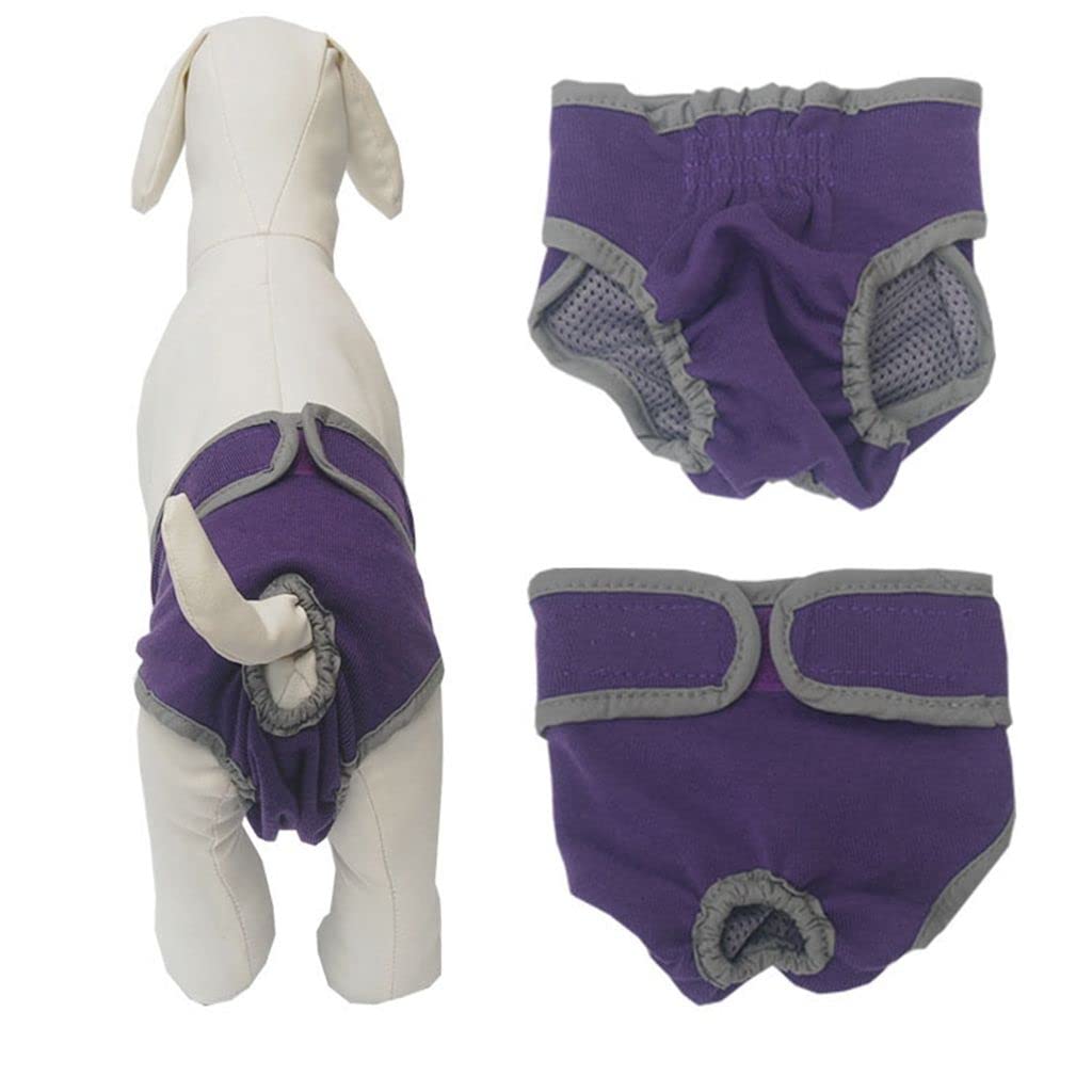 Washable Dog Diapers for Small, Medium, Large Dogs - Pet Underwear & Physiological Pants for Puppies (XL, Purple) - Perfect for House Training, Incontinence & Travel