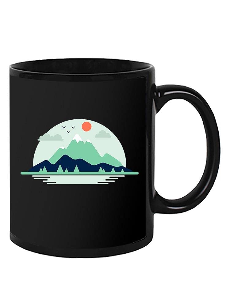 Smartprints Mountain Landscape Ceramic Coffee Mug - 11oz Unisex Travel Mug for Hot & Cold Drinks - Perfect for Camping, Office, or Home Use