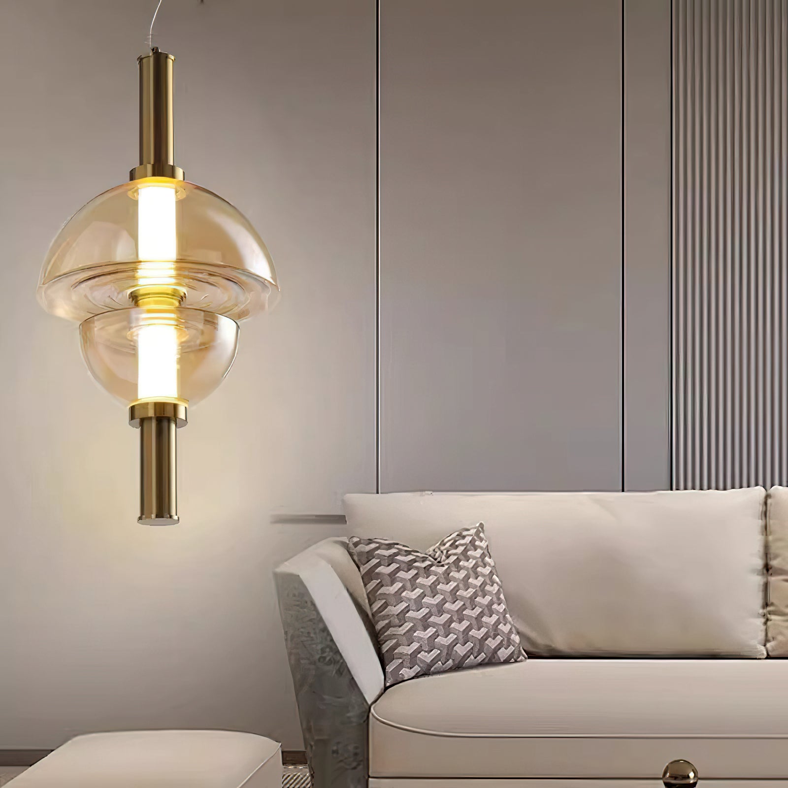 Aurora Luminosity Pendant Lamp - Modern Nordic Style LED Hanging Light for Bedroom, Living Room, Dining Room & Kitchen Decor
