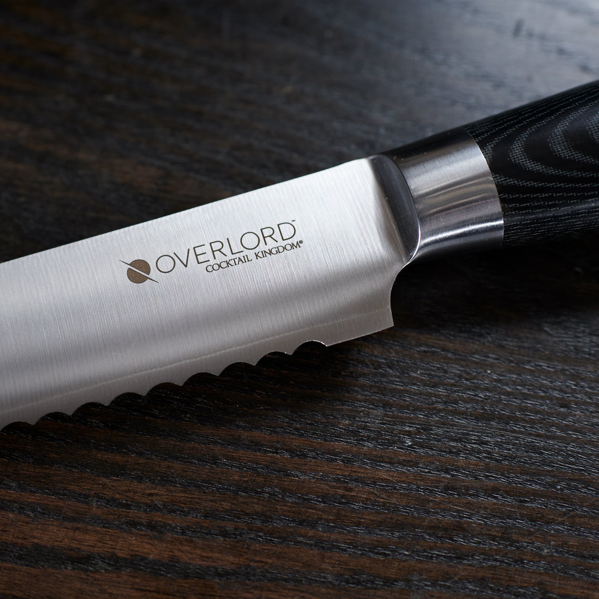 OVERLORD™ 8 Inch Serrated Knife with Composite Handle - Sharp Stainless Steel Blade for Slicing Bread, Fruits & Outdoor Camping