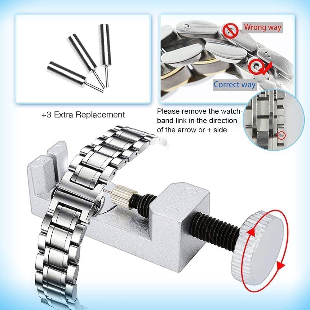 BYNIIUR Professional Watch Repair Kit & Watch Press Set - Complete Tool Kit for Watch Battery Replacement, Band Adjustment, and Case Repair | Perfect for Watchmakers, Jewelers, and DIY Enthusiasts