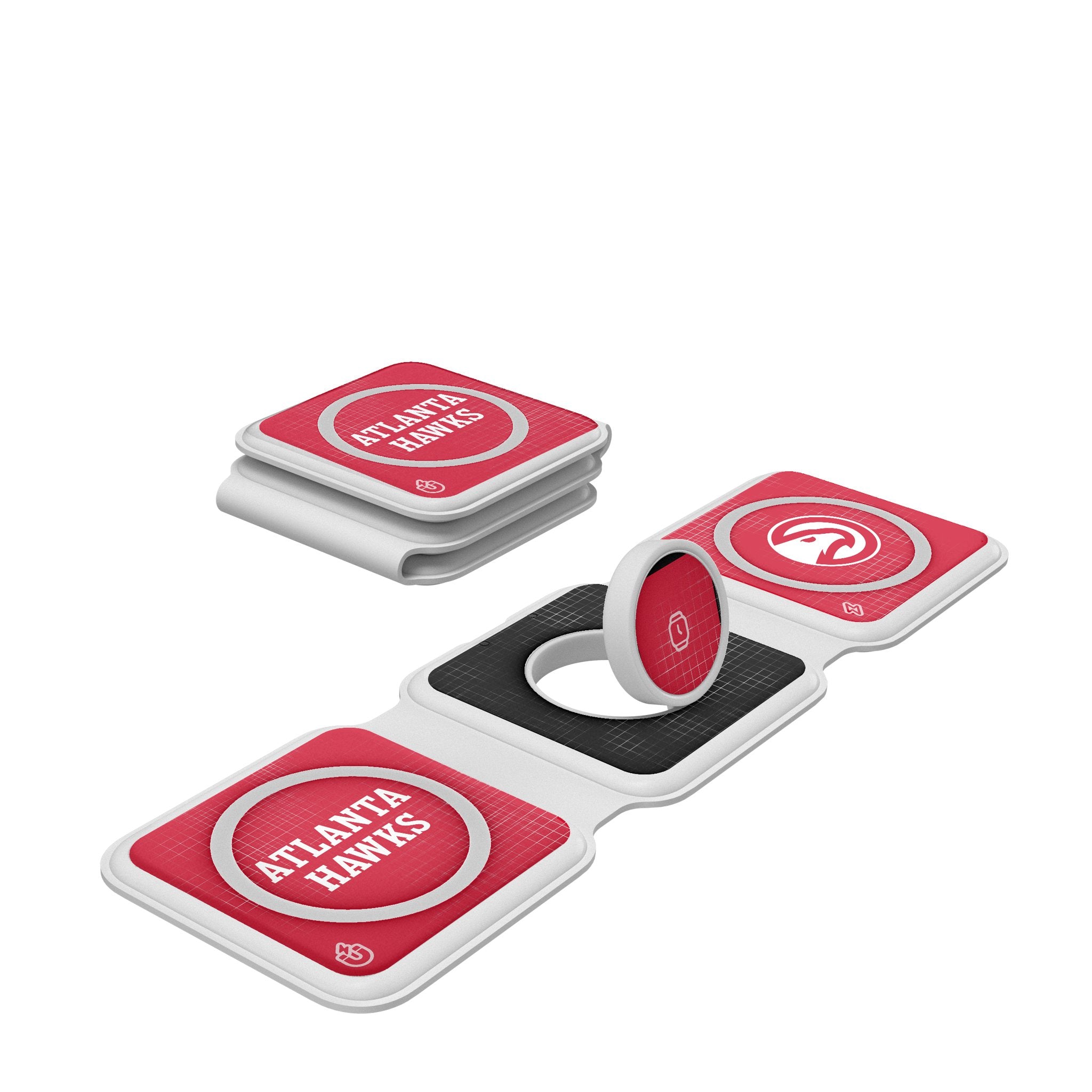 Atlanta Hawks Hatch Foldable 3-in-1 Wireless Charger for iPhone, Android & AirPods - Fast Charging Station for Home, Office & Travel