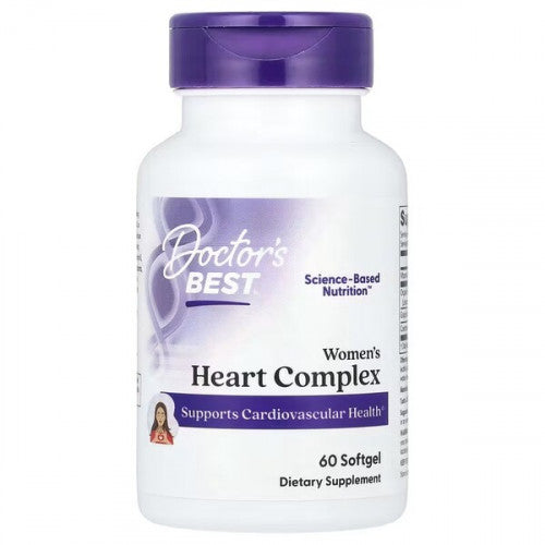 Doctor's Best Women's Heart Health Supplement - 60 Softgels for Cardiovascular Support | Supports Healthy Circulation & Heart Function for Active Women