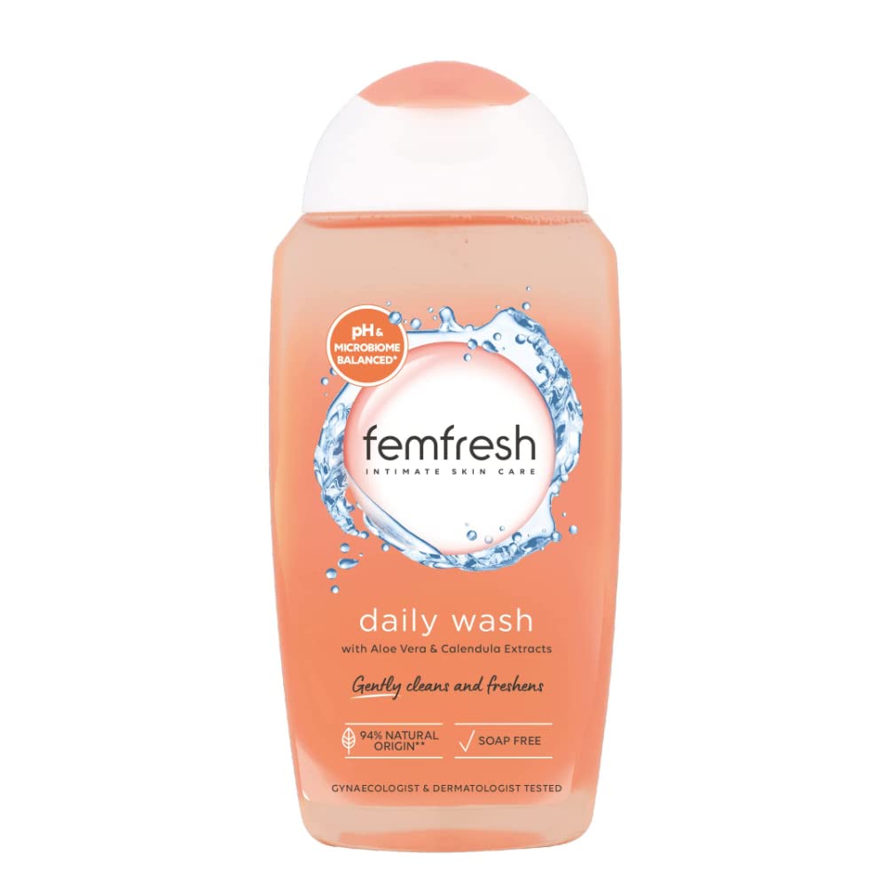 Femfresh Intimate Hygiene Wash for Women - pH Balanced Daily Feminine Cleanser, 250ml - Gentle & Soothing for Sensitive Skin - Perfect for Daily Use & Post-Workout Freshness