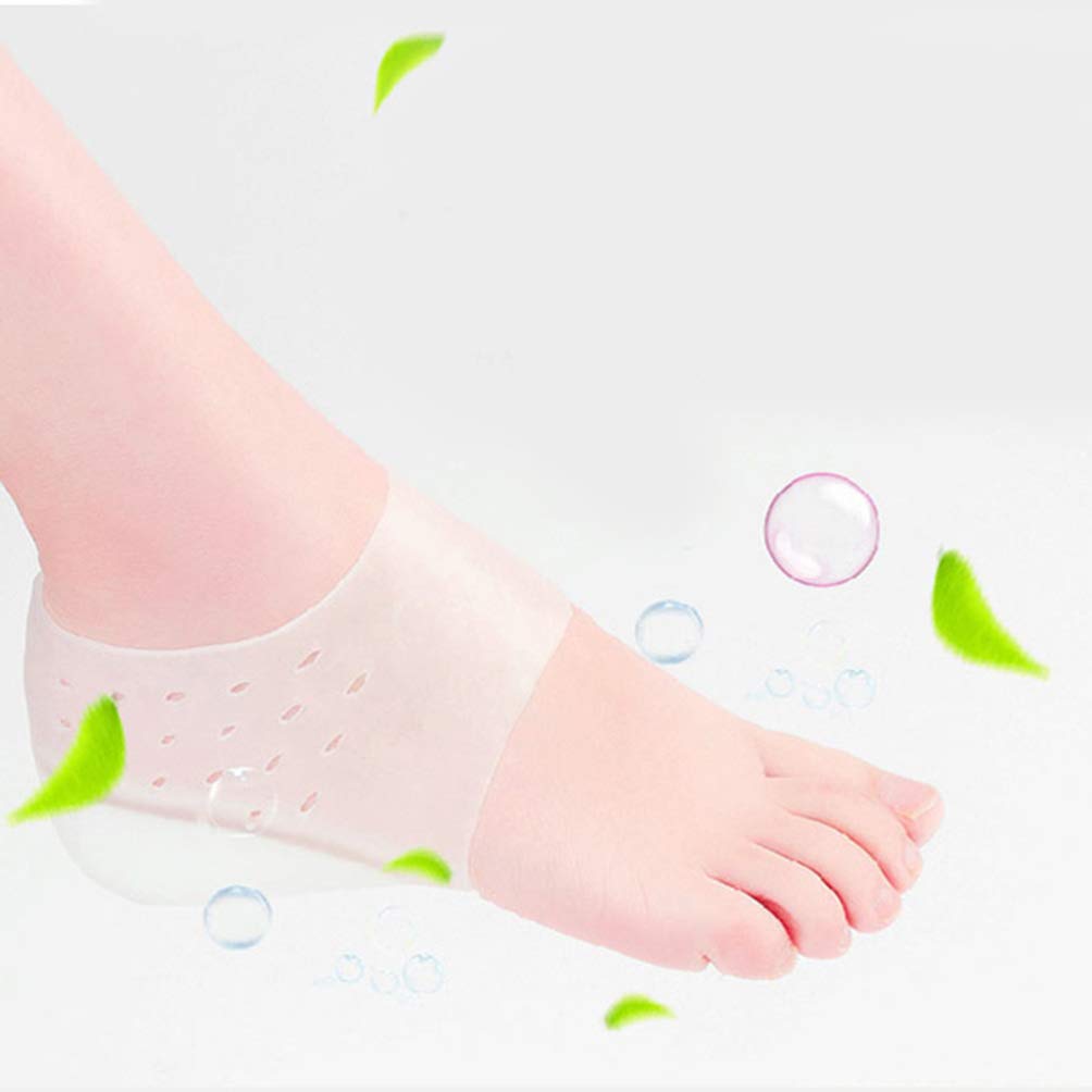 HEALLILY Silicone Shoe Lifting Insoles - 1 Pair Invisible Heightening Heel Pads for Men & Women - Comfortable Foot Support for Work, Dating & Daily Wear