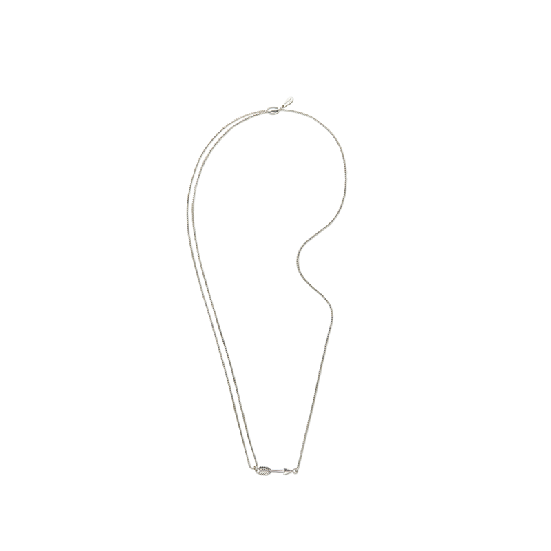 Elegant Arrow Pull Chain Necklace for Women - Gold & Silver Pendant Jewelry - Perfect for Casual Wear, Layering & Gifts