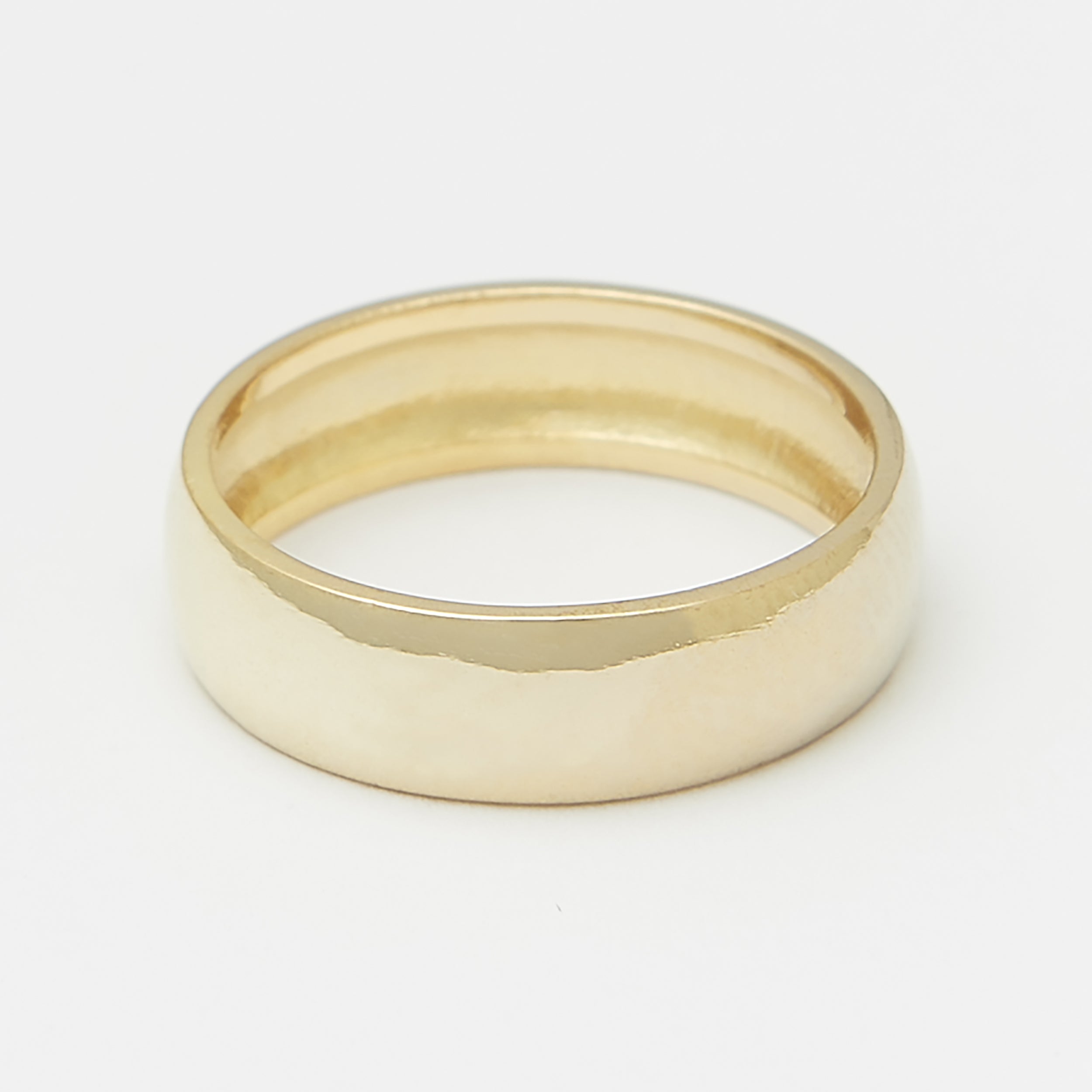 6mm Henchey Gold Bombé Wedding Band Ring for Women - Elegant Stackable Ring for Engagement, Anniversary & Special Occasions