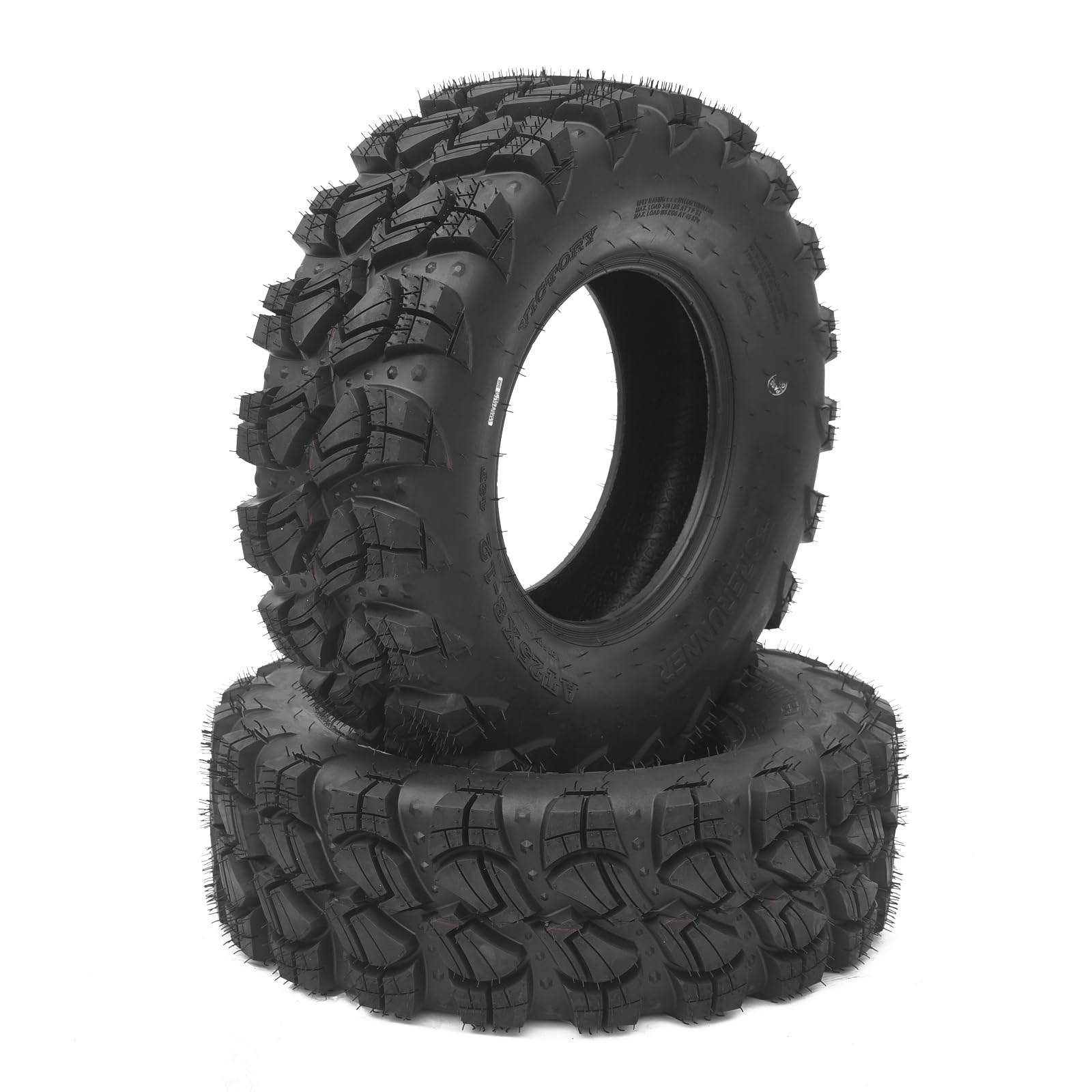 25x8-12 ATV/UTV Tires 6 Ply All-Terrain Off-Road Tires Tubeless - Set of 2 for Mud, Sand & Trail Riding - Perfect for Hunting, Farm Work & Outdoor Adventures