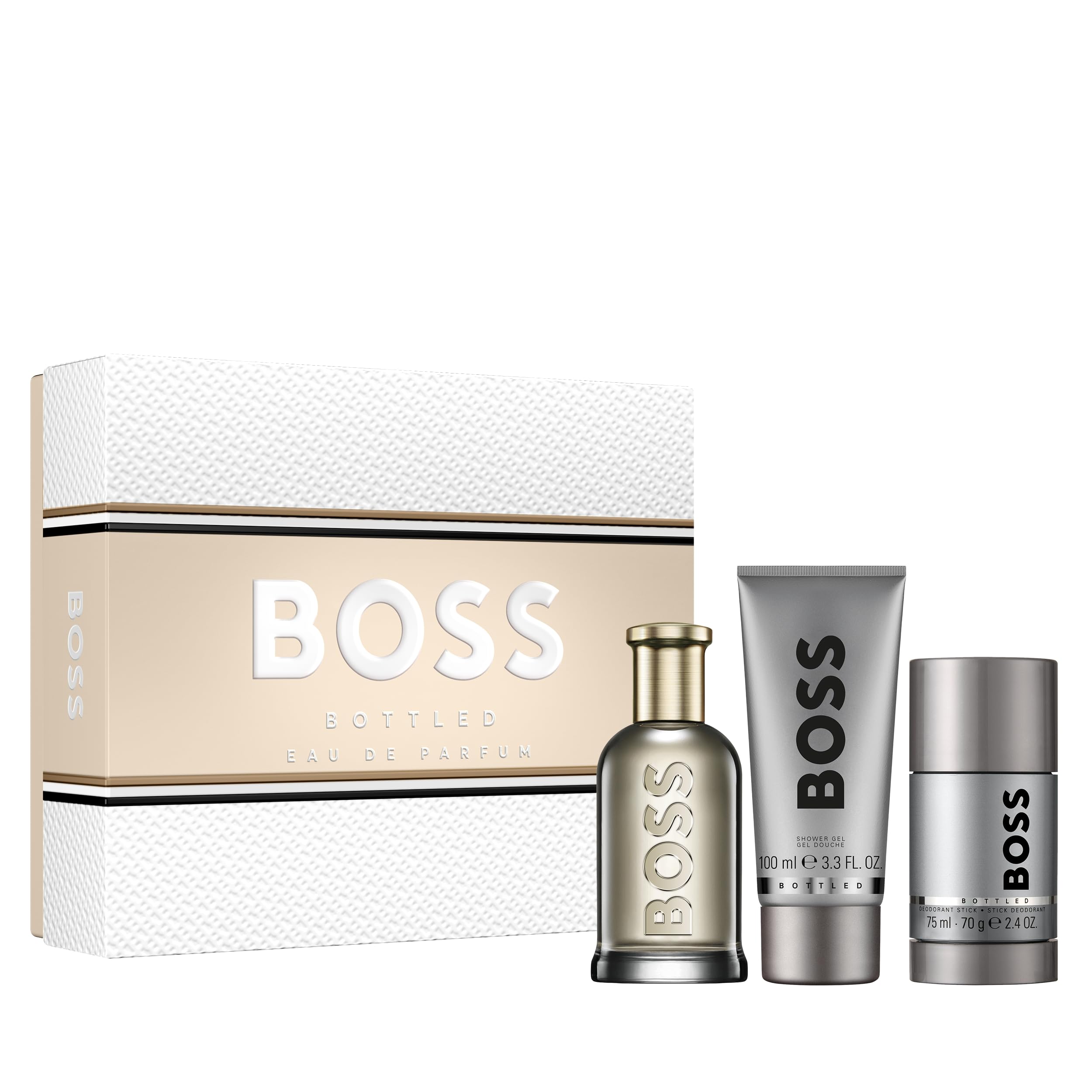 Hugo Boss Men's 3-Piece Eau de Parfum Gift Set - Cologne Spray for Men, Luxury Fragrance Trio - Perfect for Gifts, Date Nights & Special Occasions