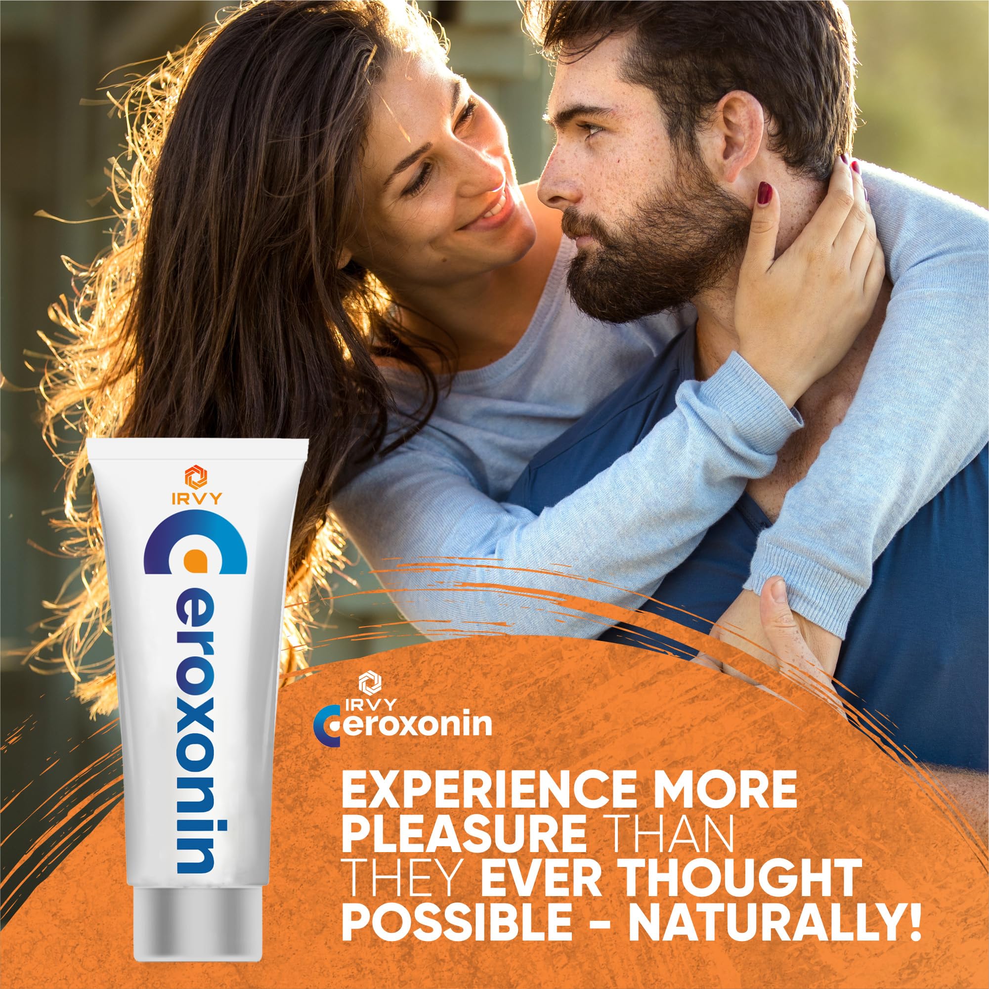 Irvy Eroxonin Med3000 Gel for Men - Stimulating Male Enhancement Massage Cream, 1.75 Fl Oz - Intimate Couples Gel for Enhanced Performance & Sensation