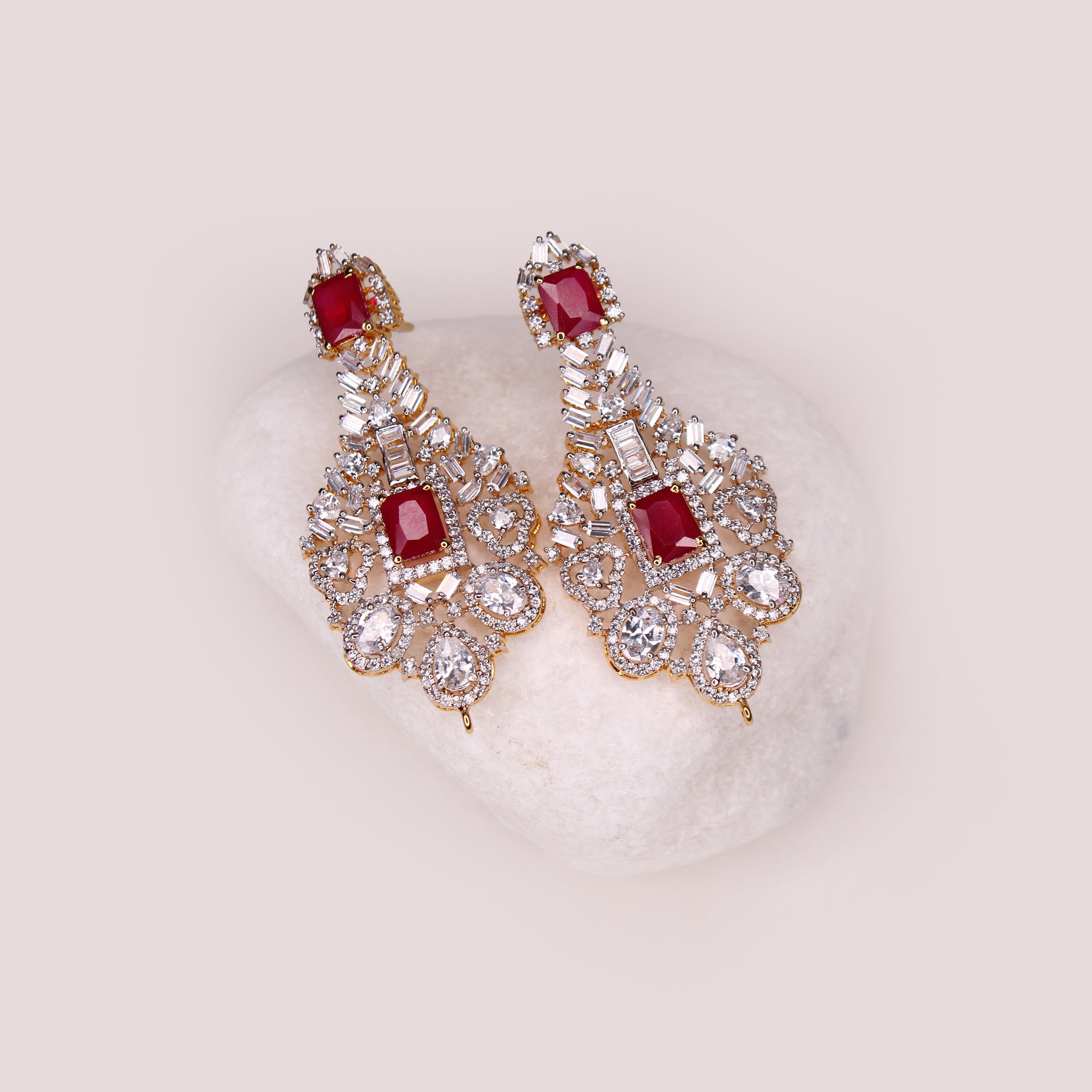 Elegant Chetum & Cubic Zirconia Earrings for Women - Hypoallergenic Fashion Jewelry for Parties, Weddings & Everyday Wear