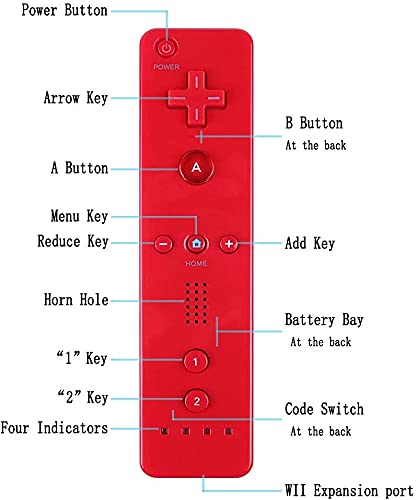 Upgraded Wii Remote Controller 2-Pack - Wireless for Wii & Wii U (Red/Blue) - Perfect for Gaming & Family Fun
