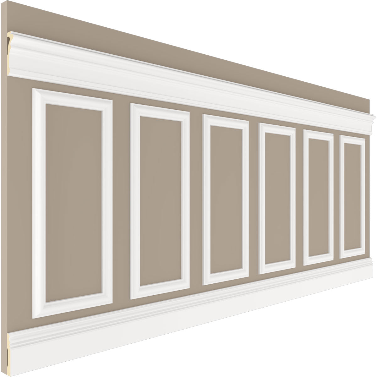 Ashford Traditional Wainscot Paneling Kit - 94.5 Inch Long Premium Wood Wall Paneling for Home & Office Decor | Easy DIY Installation for Living Room, Dining Room & Bedroom