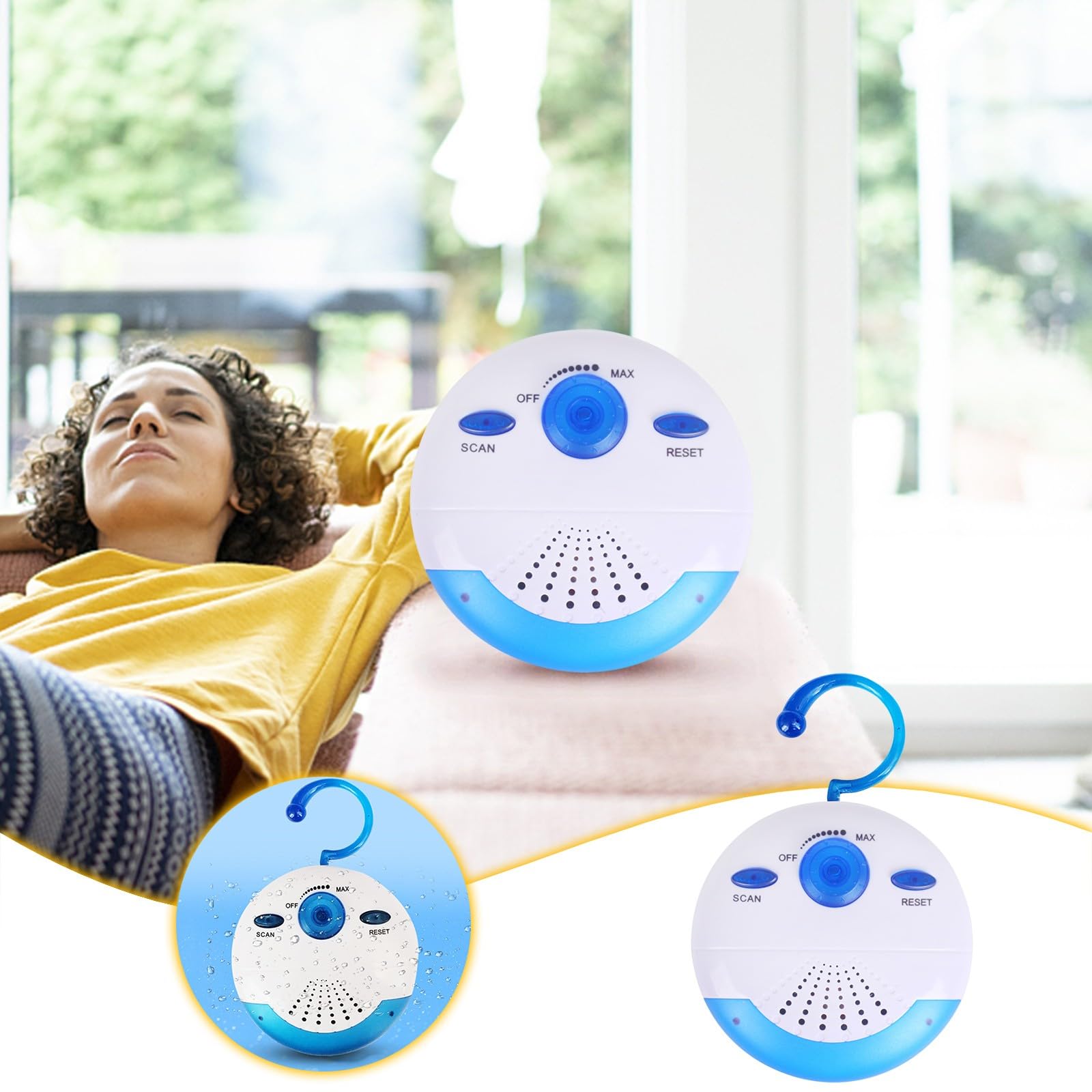 Portable AM/FM Radio Speaker with 360° HD Surround Sound - Waterproof Shower Radio with 12-Hour Playtime & Extended 88-108MHz Range - Perfect for Bathroom, Kitchen, Camping & Outdoor Activities