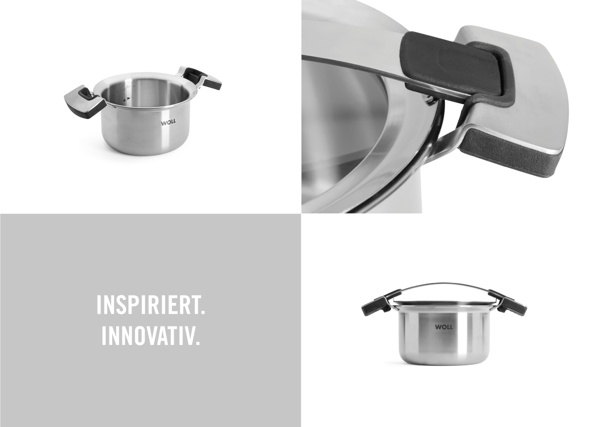 Woll 16cm Multi-Functional Pot with Lid - Premium Casserole Cookware for Stovetop, Oven & Serving | Perfect for Soups, Stews & One-Pot Meals