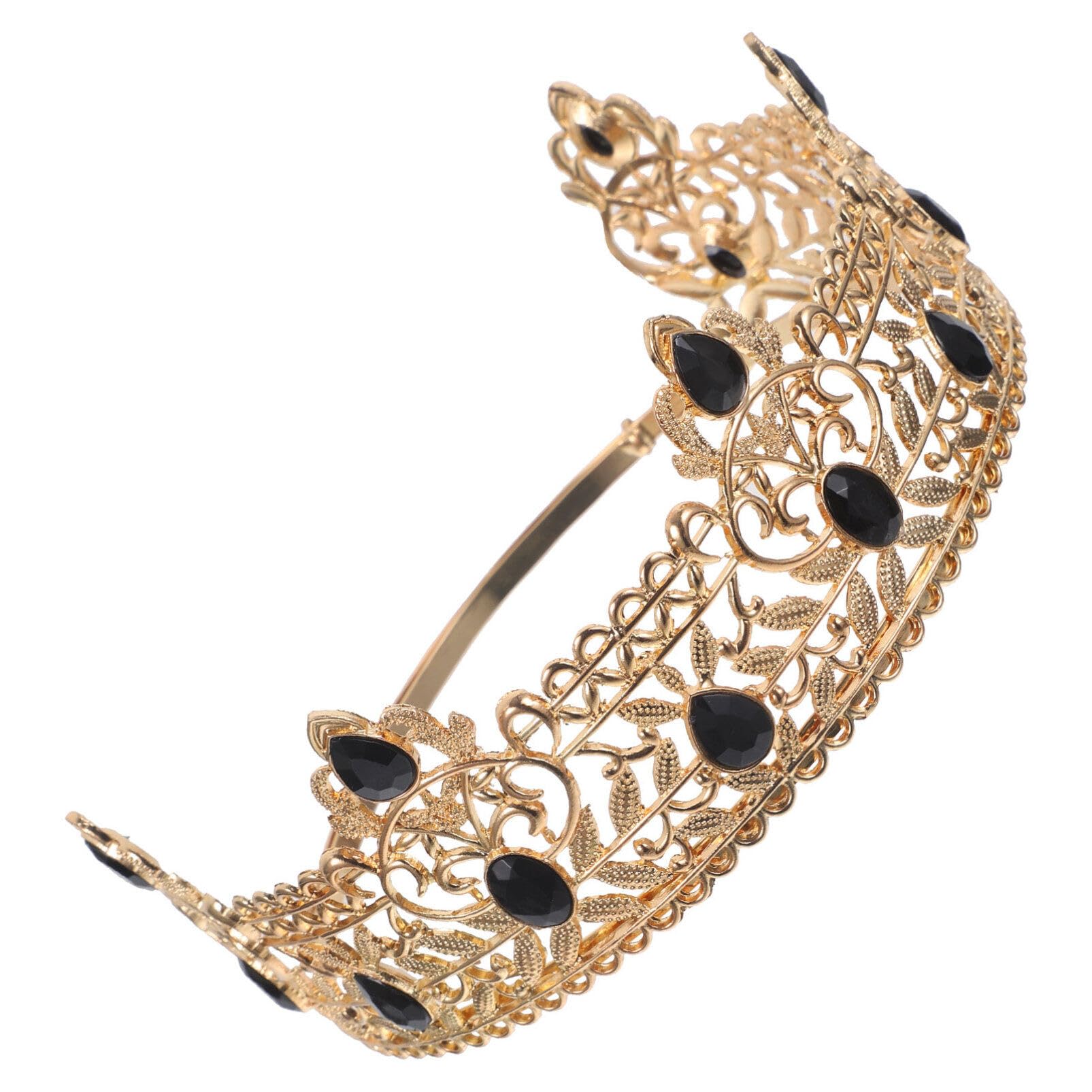 Royal King Crown Hair Jewelry for Men - Vintage Alloy Costume Accessory for Cosplay, Birthday Parties, Prom Decorations & Medieval Theme Events