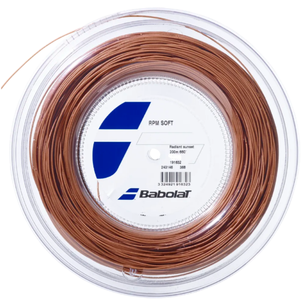 Babolat RPM Soft 16/1.30 Tennis String Reel (Orange) - High Performance Polyester String for Spin & Control - Perfect for Competitive Players & Tournament Play