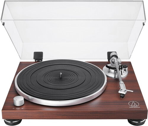 Audio Technica AT LPW50BT RW Bluetooth Turntable - Manual Belt Drive Vinyl Record Player with 33/45 RPM Speeds (Rosewood Finish) - Perfect for Home Listening, DJing & Vintage Music Enthusiasts