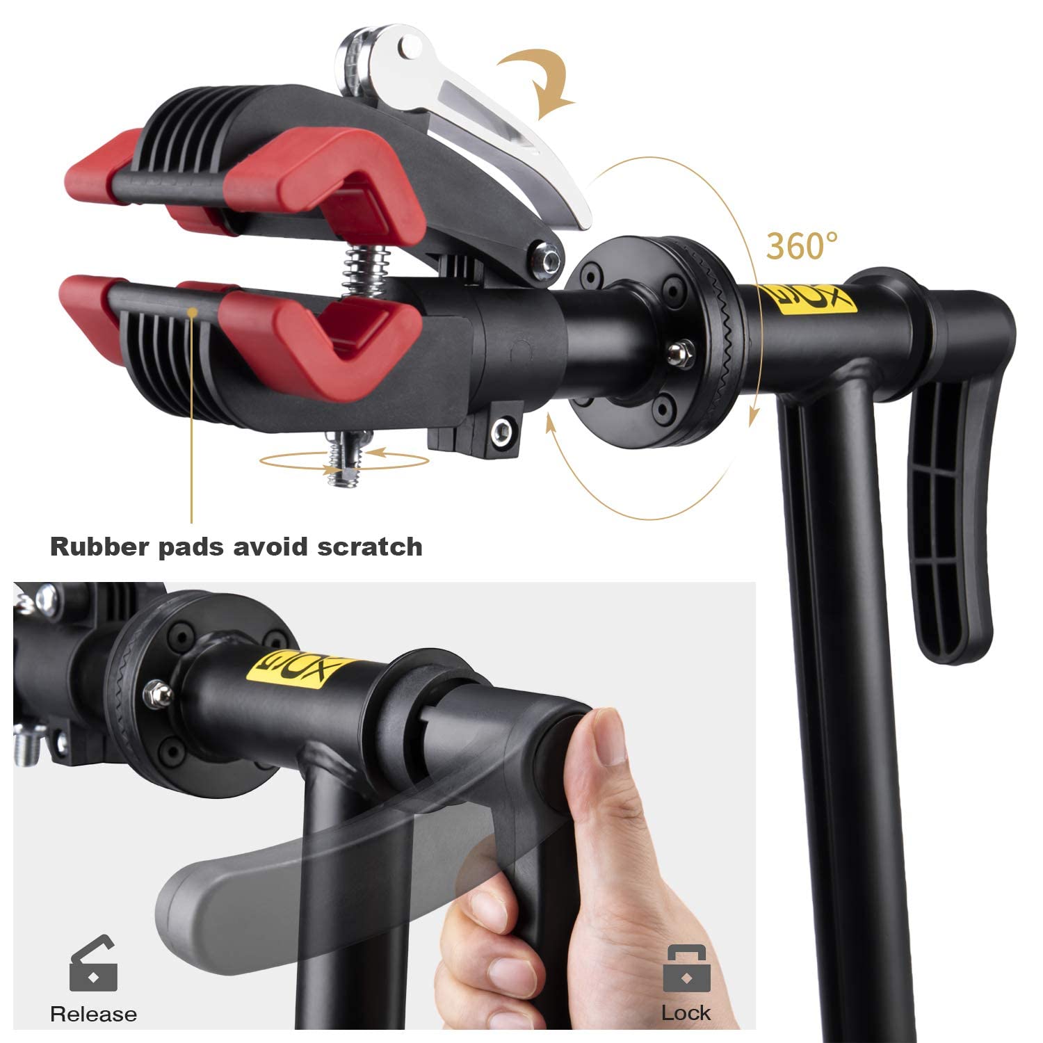 CXWXC Bike Repair Stand - Professional Bike Maintenance Stand for Mountain & Road Bikes - Adjustable Bike Workstand for Home Mechanics & Bike Shops - Perfect for Tune-Ups, Cleaning & Repairs
