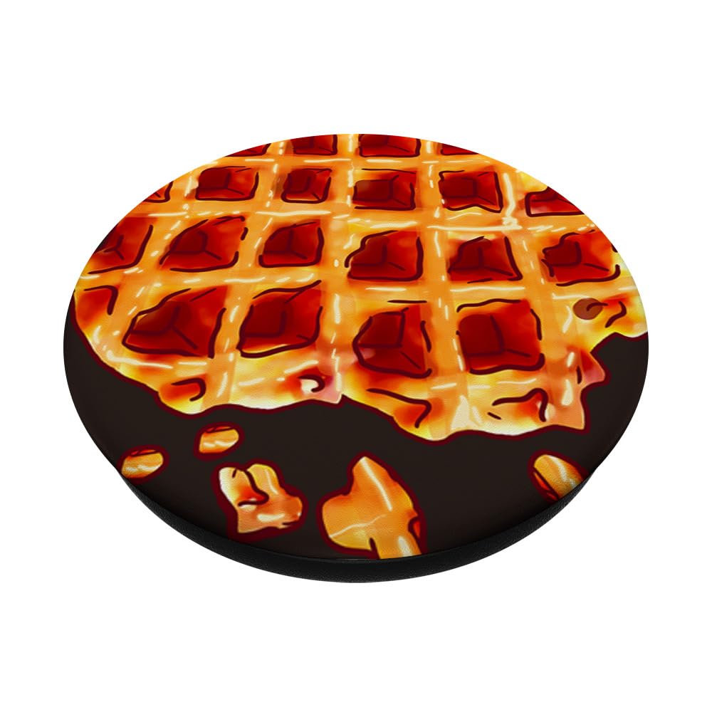 Premium Belgian Waffle Syrup - Authentic Breakfast Topping, Sweet Snack & Waffle Lover Gift - PopSockets Swappable PopGrip for Phones - Perfect for Brunch, Desserts & Foodie Gifts