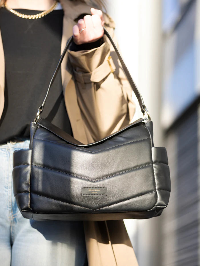 Storksak Aria Leather Compact Diaper Bag - Stylish Baby Changing Tote for On-the-Go Parents | Perfect for Travel, Shopping & Daily Outings