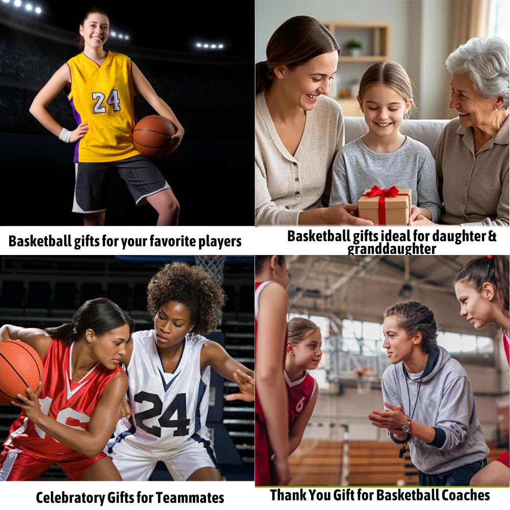 Sportybella Basketball Keychain - Inspirational Basketball Jewelry Gift for Girls & Players - 'She Believed She Could So She Did' Motivational Keyring - Perfect for Game Days, Team Gifts & Basketball Enthusiasts