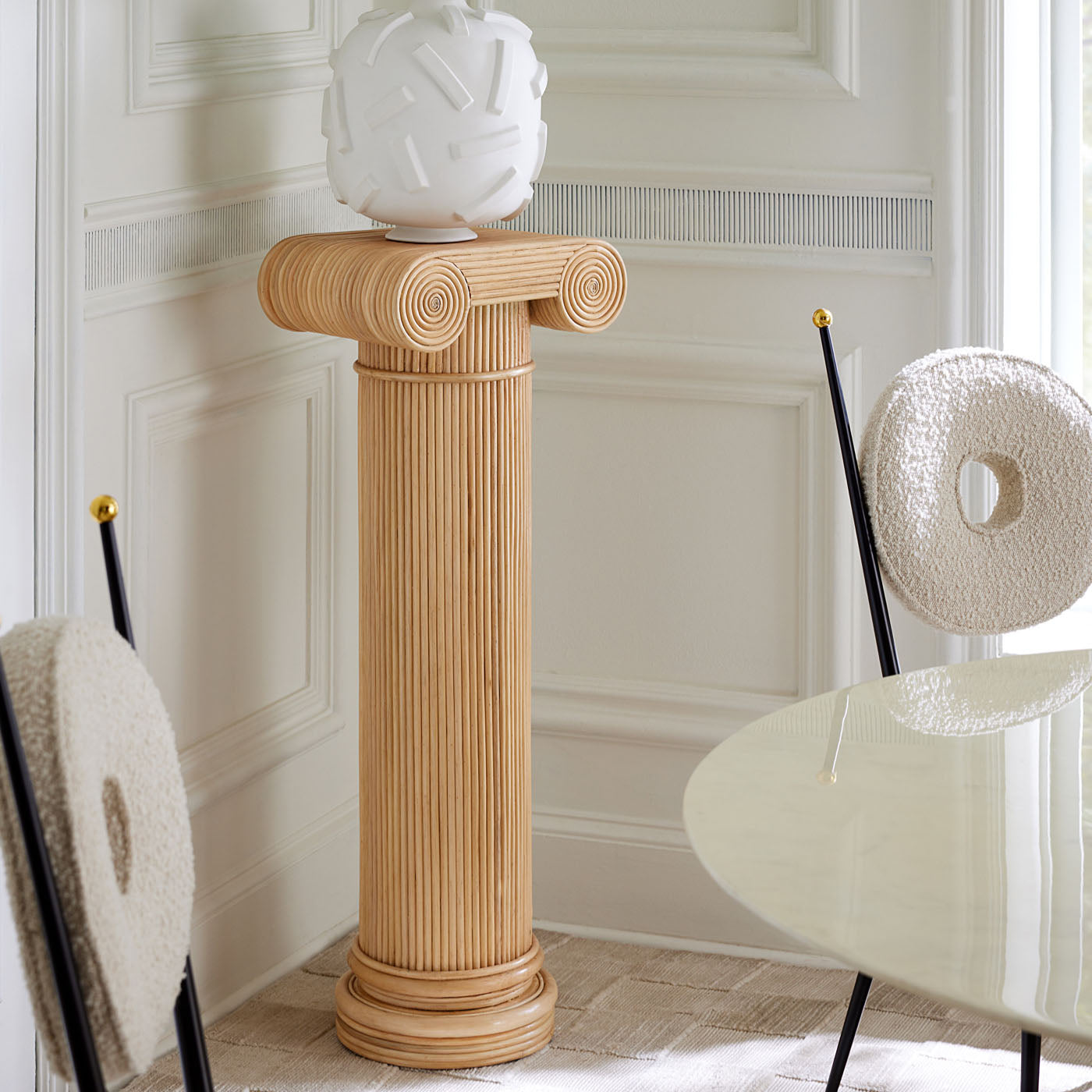 Riviera Capital Pedestal - Elegant Home Decor Pedestal Stand for Displaying Art, Sculptures & Collectibles | Perfect for Living Room, Entryway & Office Decor