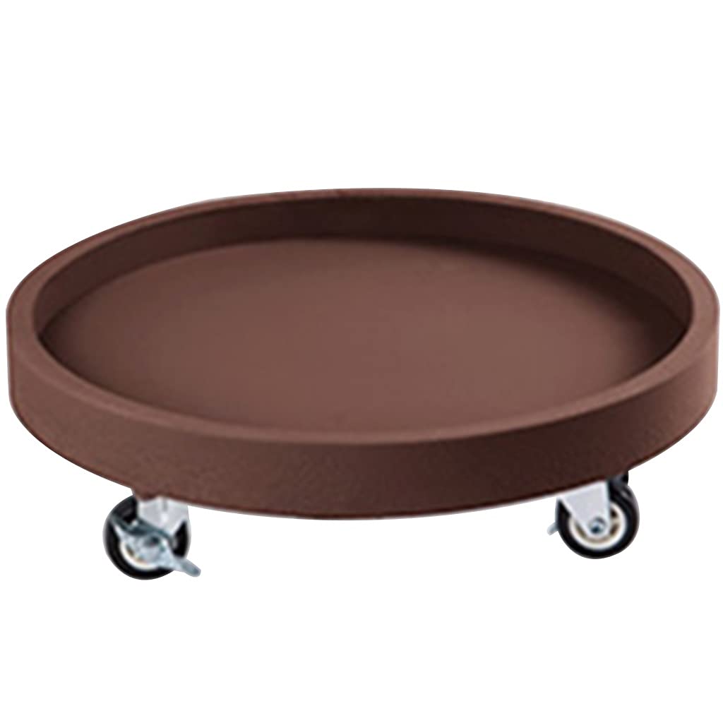 Portable Plant Caddy Stand with Wheels - Heavy Duty Round Flower Pot Tray for Indoor/Outdoor Garden, Terrace & Balcony - Plastic Mobile Plant Base Supports 50-200kg (30cm, Color C) - Perfect for Moving Potted Plants, Herbs & Decorations