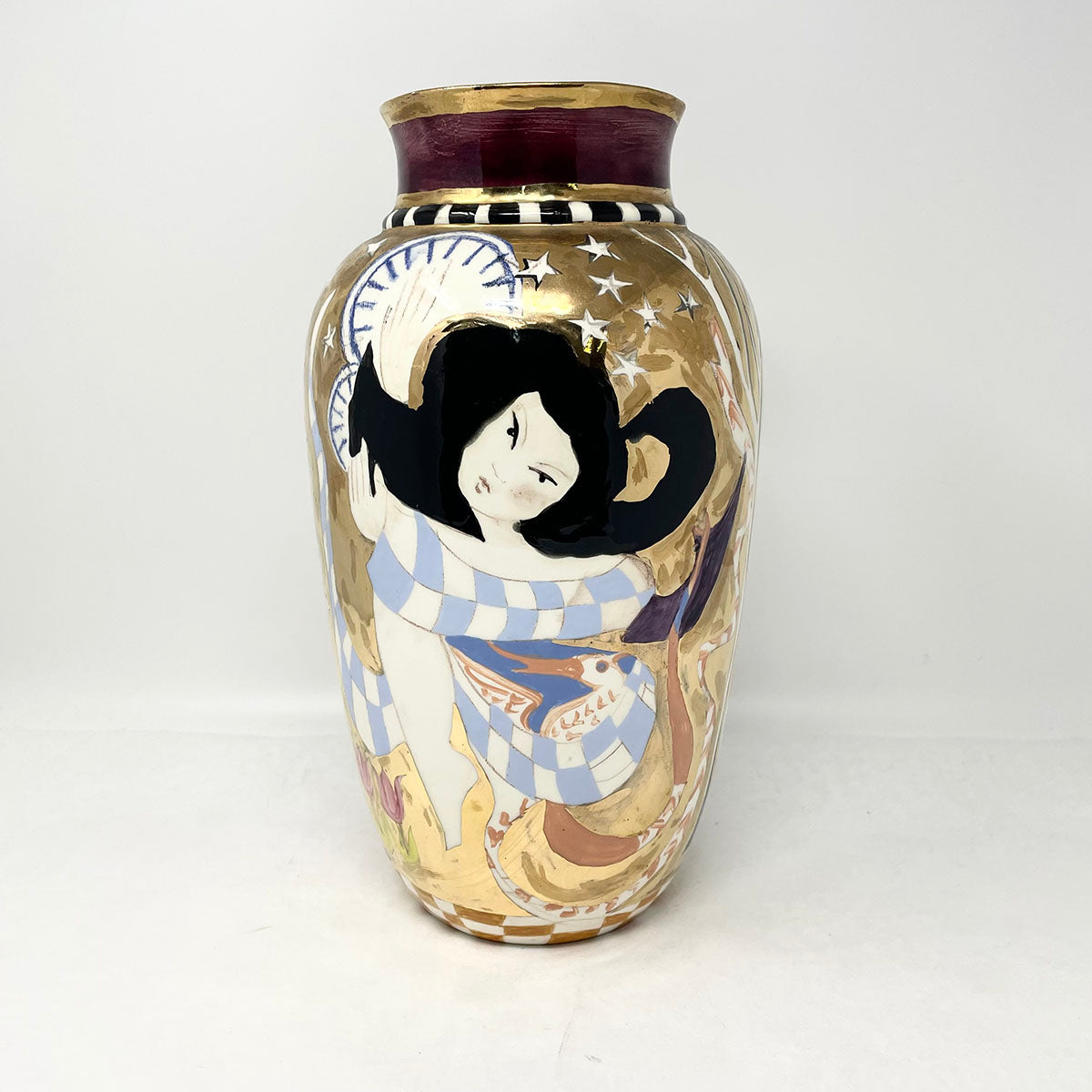 Handmade Satsuma Style Ceramic Vase - Authentic Signed Japanese Art Pottery - Perfect for Home Decor, Wedding Centerpieces & Gift Giving