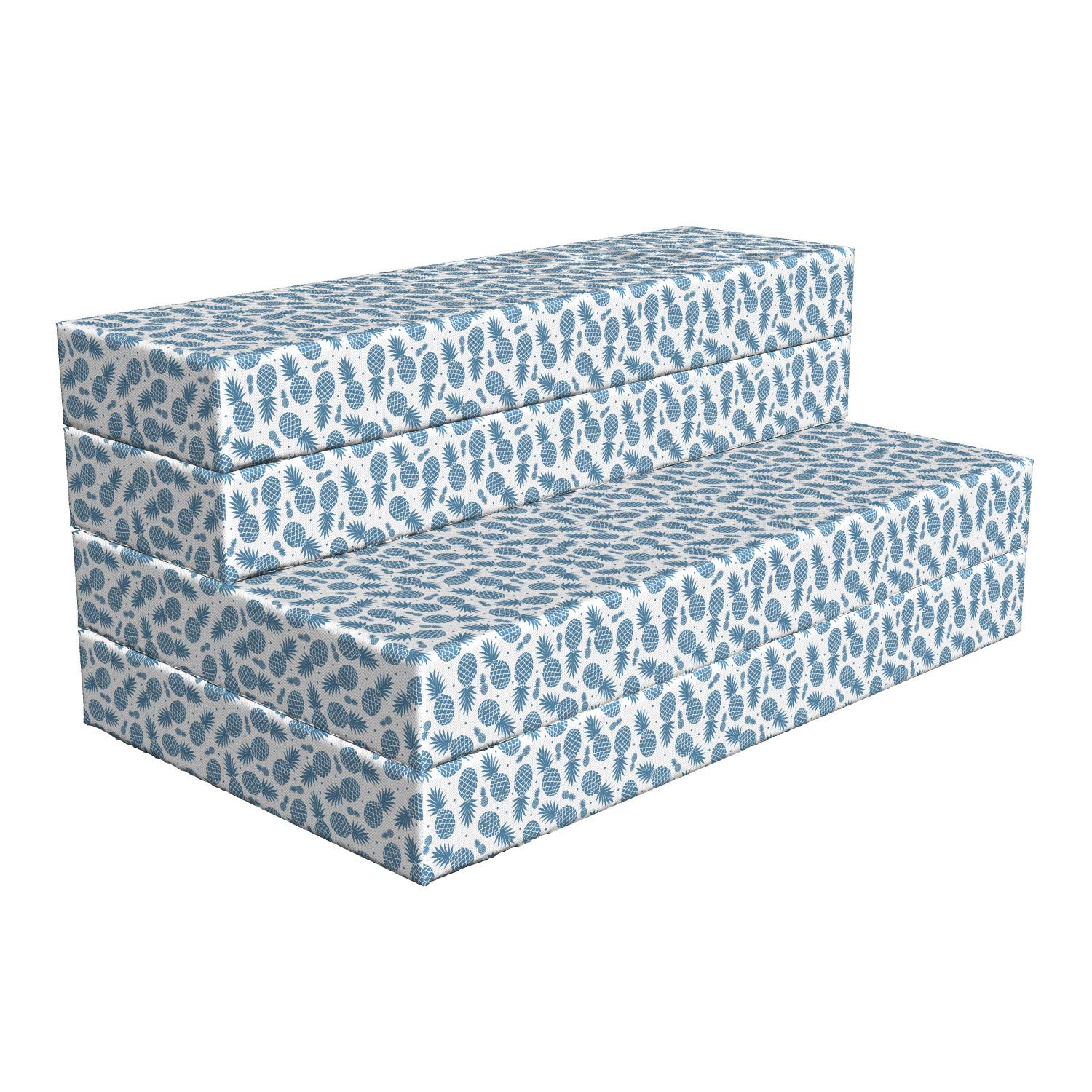 Ambesonne Blue Foldable Mattress - Tropical Pineapple Design, 78.7