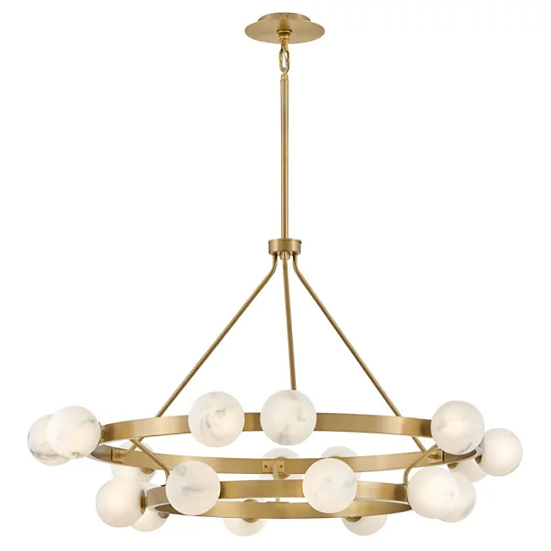 Harold Art Glass Ball Multi-Tier Chandelier - Elegant Crystal Ceiling Light Fixture for Dining Room, Living Room, Bedroom, and Entryway Lighting Decor