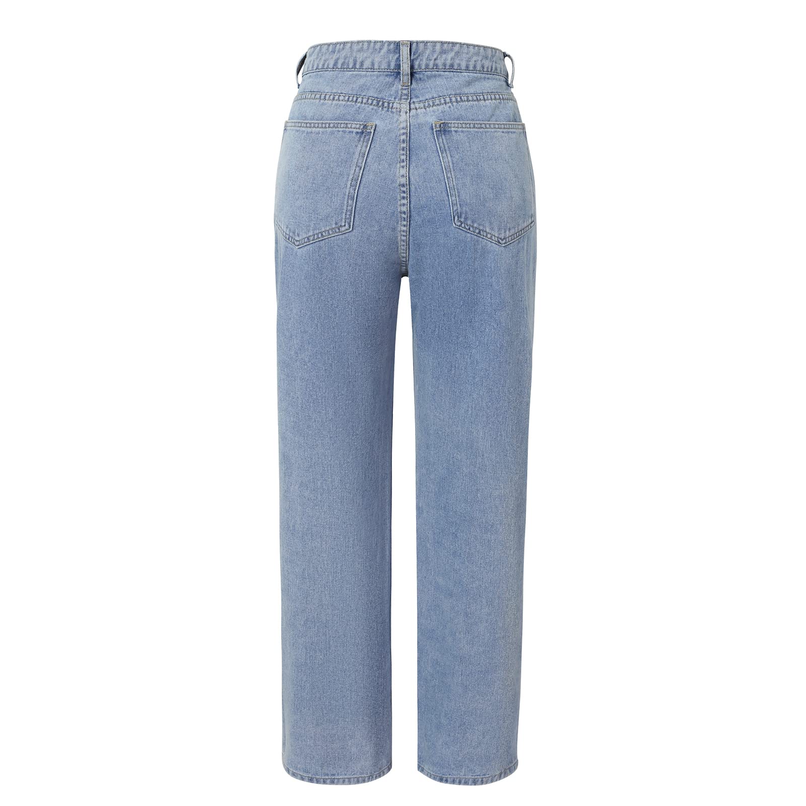Women's High Waist Wide Leg Straight Jeans - Comfortable & Casual Loose Fit Denim Pants for Everyday Wear, Office, Dating & Travel