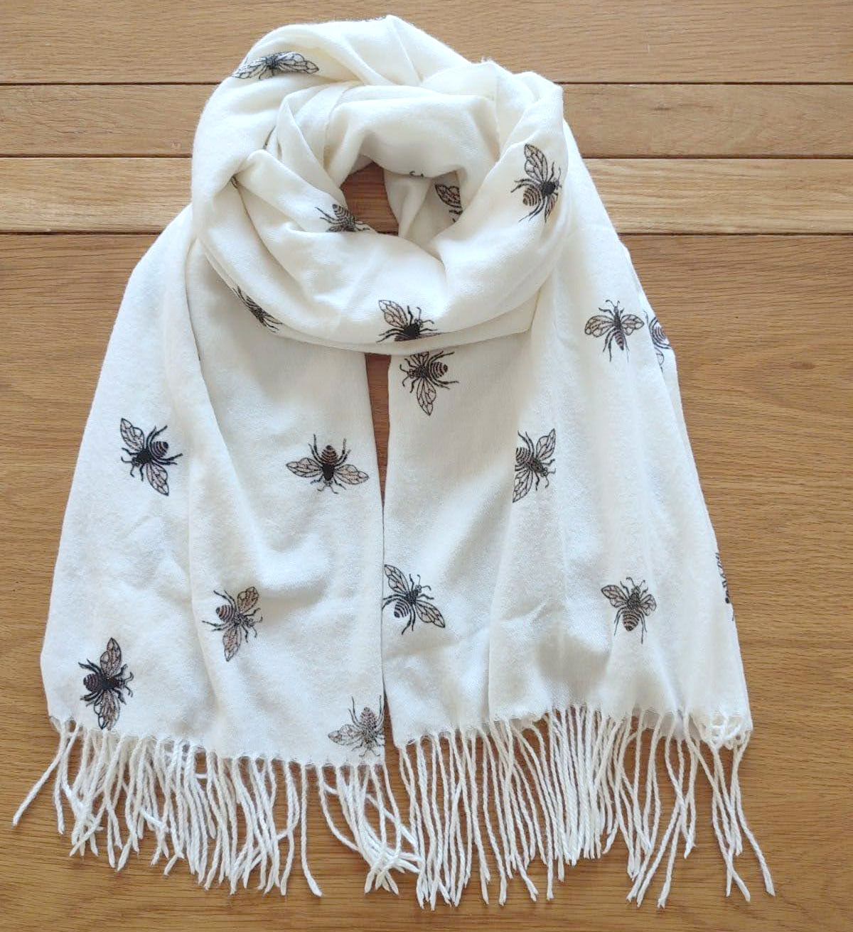 Remo Glitter Bee Pashmina Style Scarf - Elegant Sparkling Shawl for Women, Perfect for Parties, Weddings & Evening Events
