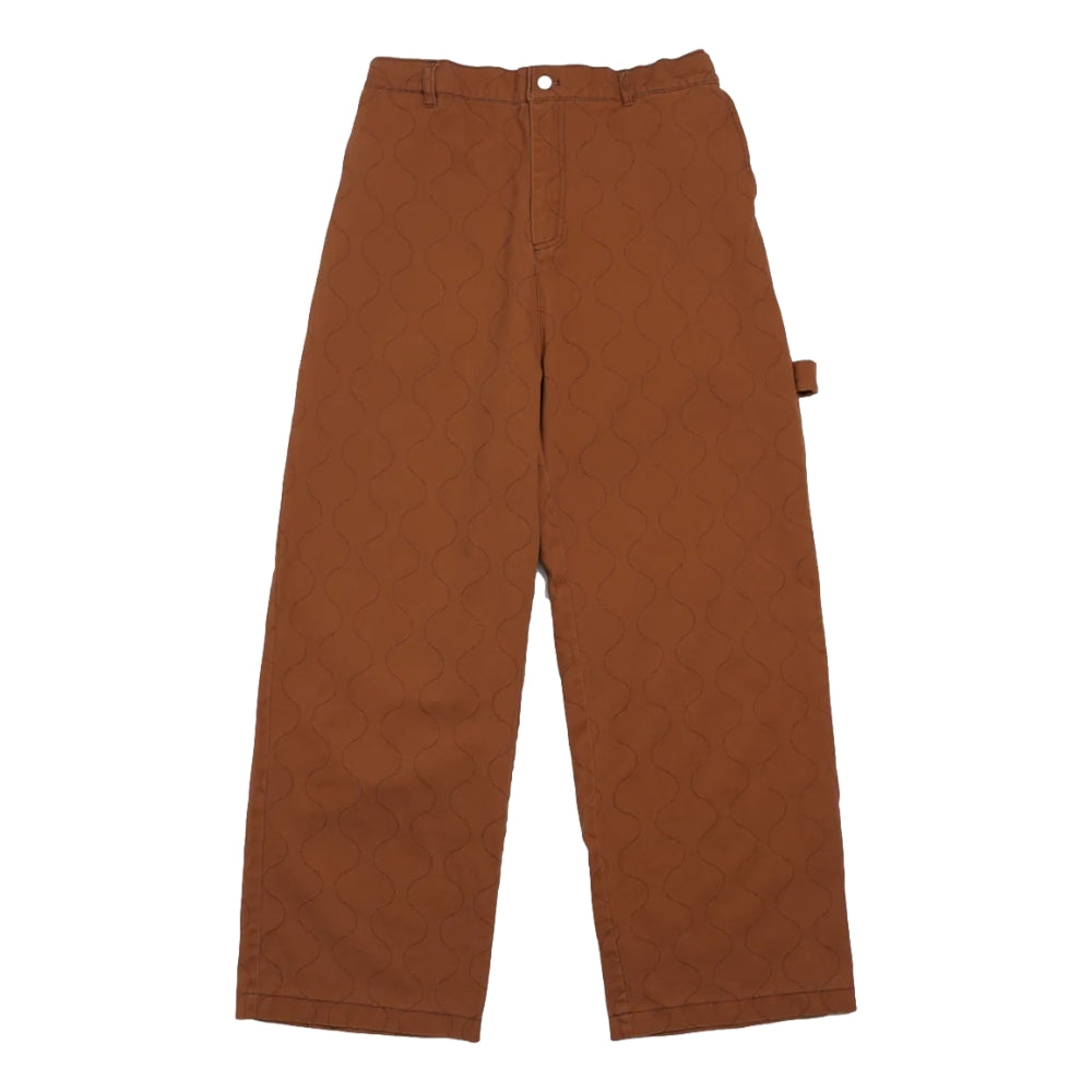 PHANTACI PH Quilted Pants for Men & Women - Comfortable Brown Winter Trousers with Insulation | Perfect for Outdoor Activities, Hiking, and Cold Weather Fashion