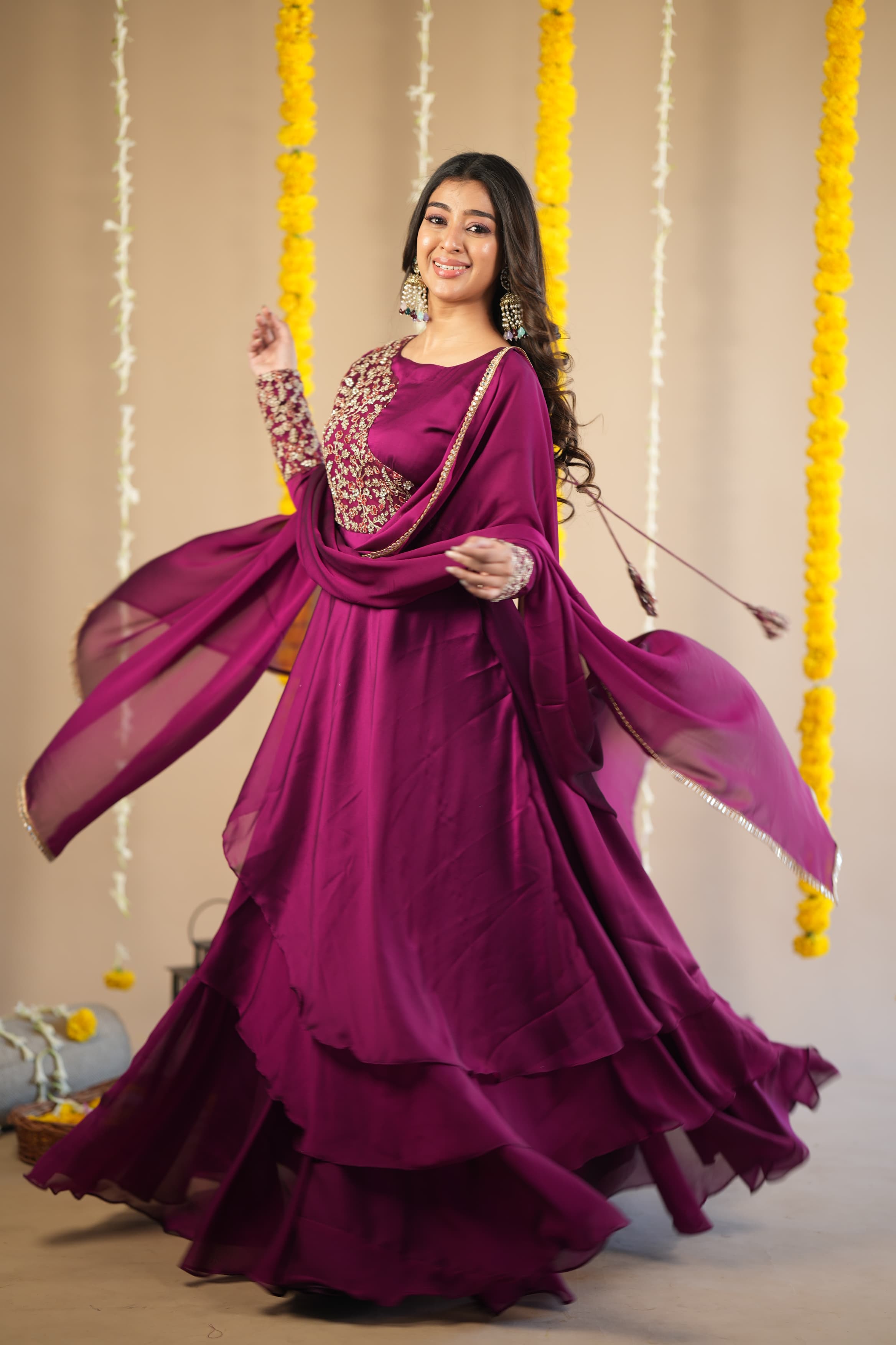 Shalini Premium Designer Anarkali Dress for Women | Elegant Indian Party Wear | Perfect for Weddings, Festivals & Special Occasions