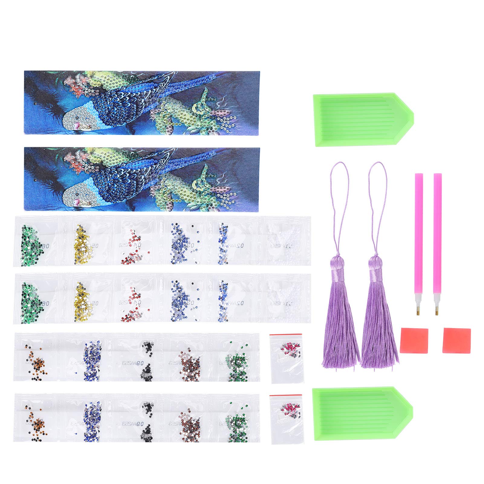 Tgoon Handmade Embroidery Crystal 3D Bookmarks - Elegant Durable Bookmark for Reading, Gifts, and Home Decor | Perfect for Book Lovers, Students, and Office Use