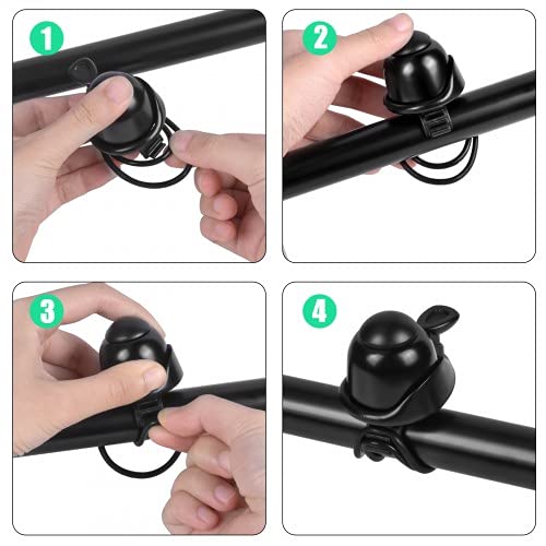 Dokpav 2-Pack Adjustable Aluminum Bike Bells - Loud Universal Bicycle Horn for Adults & Kids - Perfect for Road Bikes, Mountain Bikes & Sports Bicycles | Great for Commuting, Cycling Safety & Outdoor Adventures