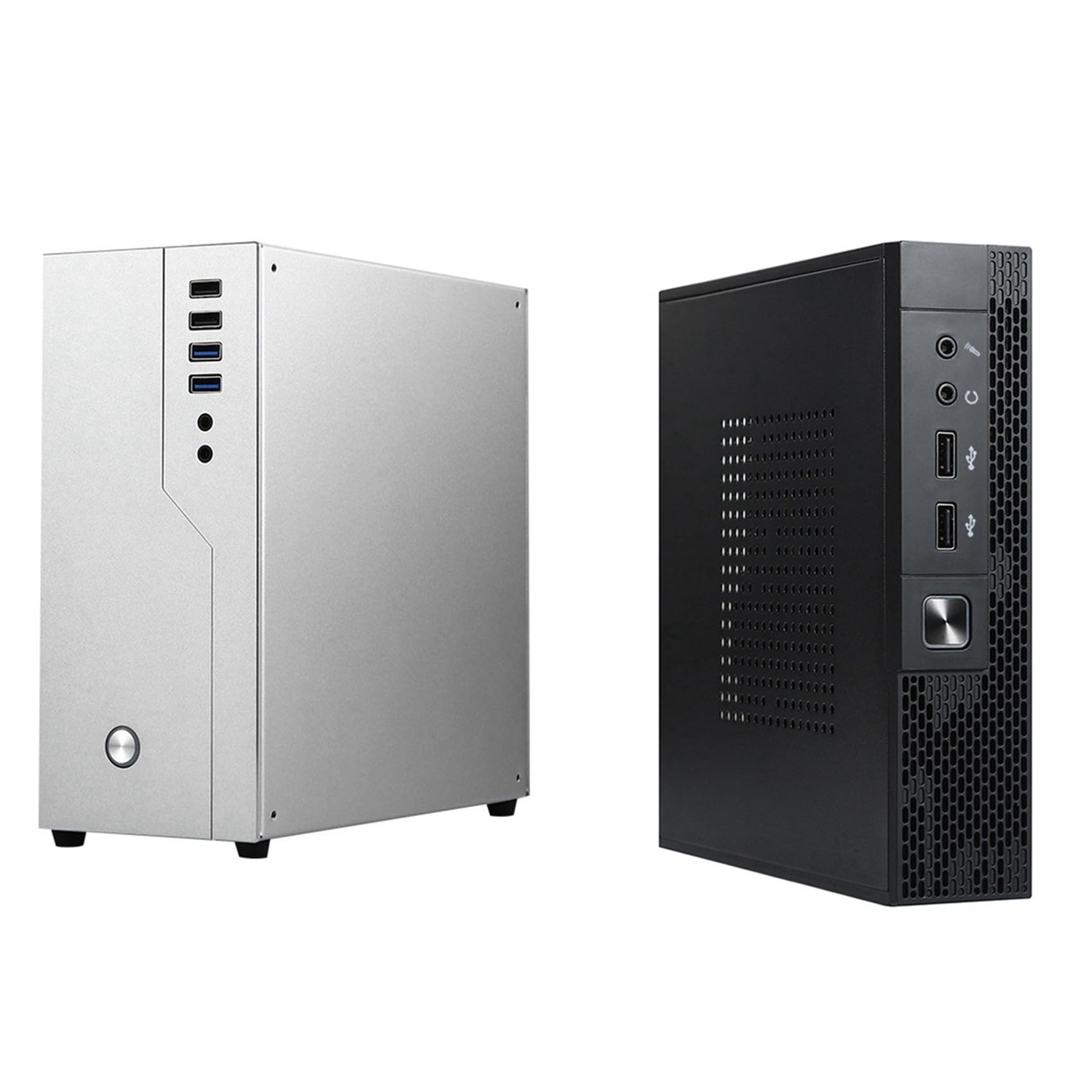 Premium Aluminum Mini ITX Computer Case - Compact HTPC Chassis for Single Slot GPUs | TX02 Small Form Factor Desktop Case for Home Theater & Gaming PCs