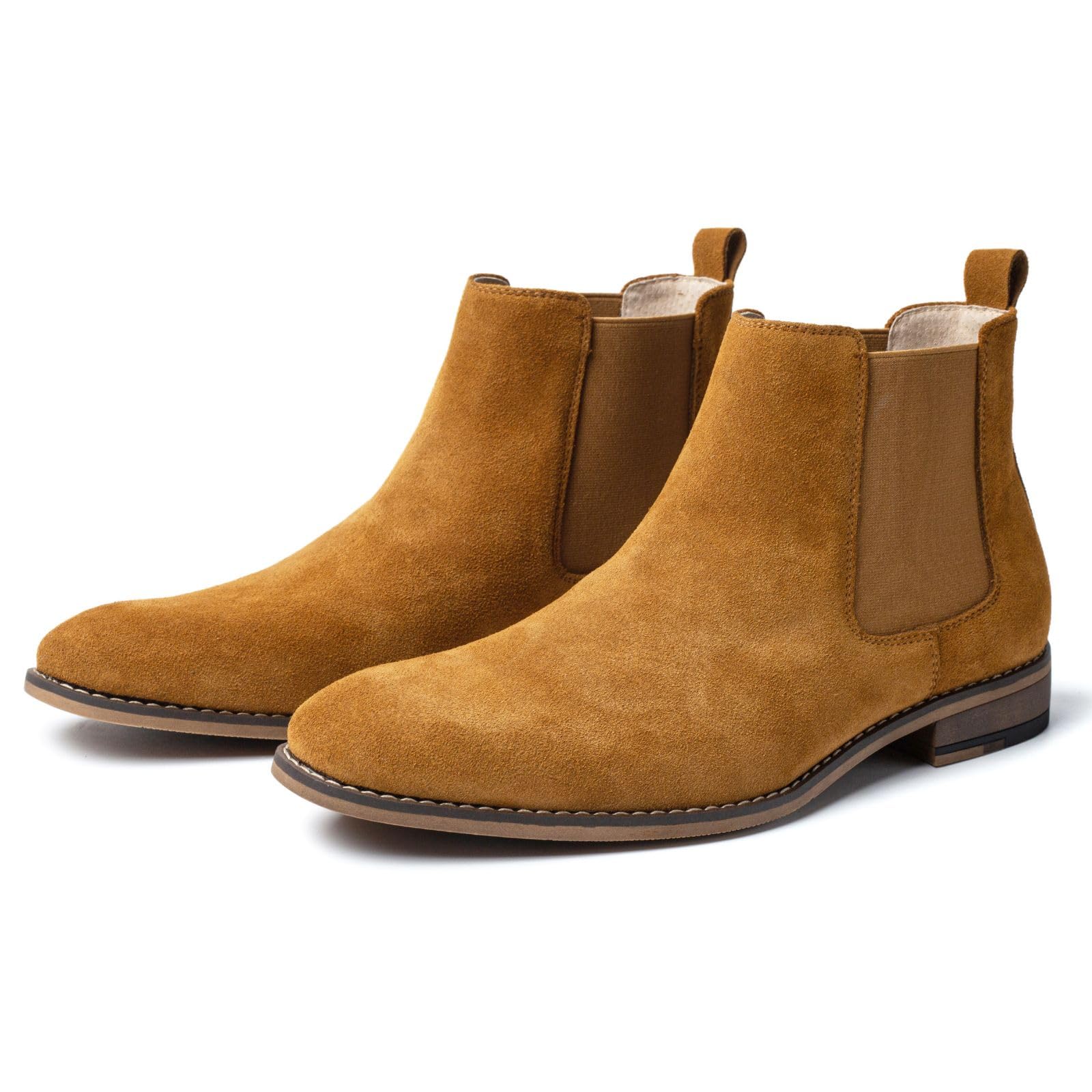 **Men's Classic Elastic Chelsea Boots - Comfortable Dress Ankle Boots for Casual & Formal Wear - Perfect for Office, Parties & Everyday Outfits**