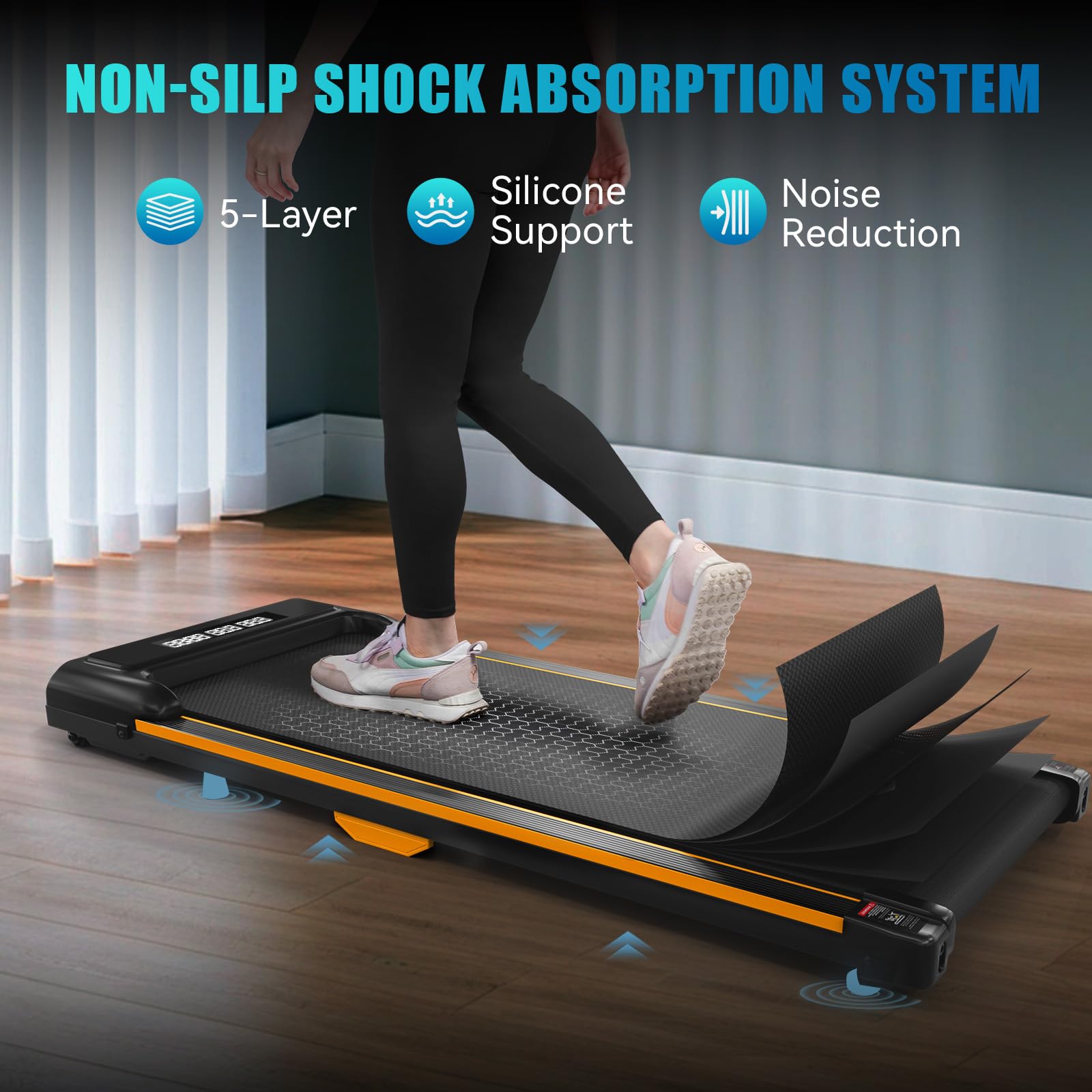 GTRACING Under Desk Treadmill - 3-in-1 Portable Walking & Jogging Machine with Remote Control & LCD Display for Home Office Workouts | Compact Treadmill for Walking While Working, Exercising at Home, or Small Space Fitness