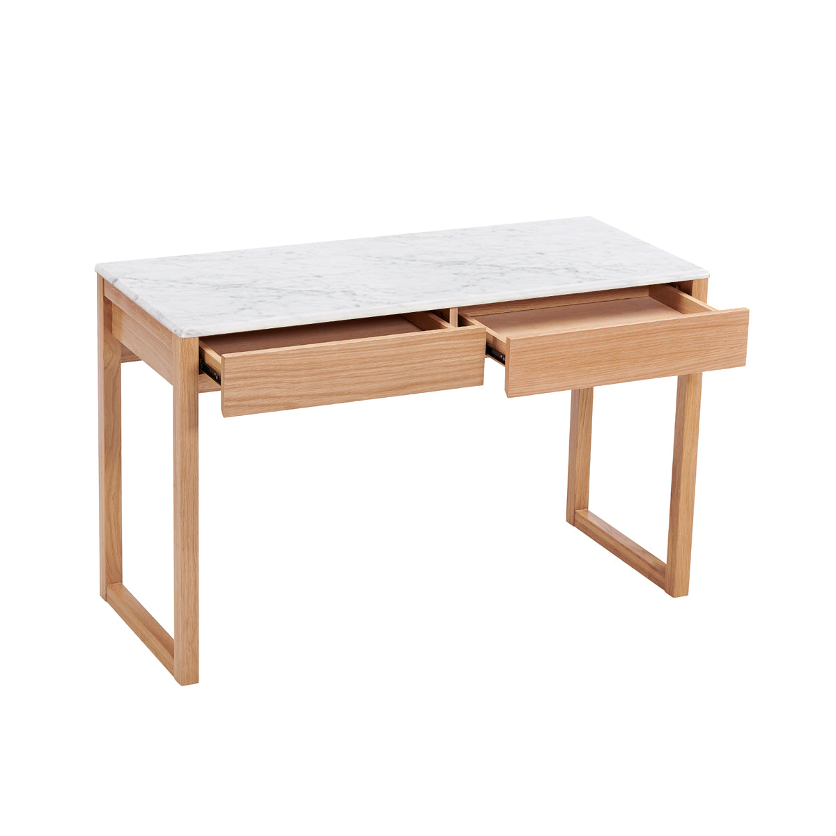 Premium Avalon Writing Desk - Solid Oak & Marble Top - Elegant Home Office Furniture for Study & Work