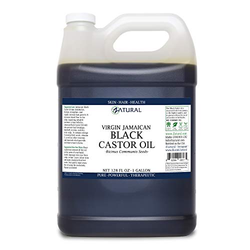 100% Pure Jamaican Black Castor Oil (1 Gallon) - Cold Pressed, Unrefined for Hair Growth, Skin Care & Beard Treatment - Natural Moisturizer for Dry Scalp, Eyelashes & DIY Beauty Recipes