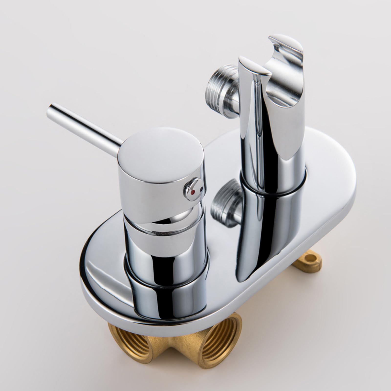 2-Mode Handheld Bidet Sprayer for Toilet - Wall Mounted Bidet Attachment with Dual Nozzle for Feminine Wash & Baby Diaper Cleaning - Perfect for Bathroom Hygiene & Postpartum Care