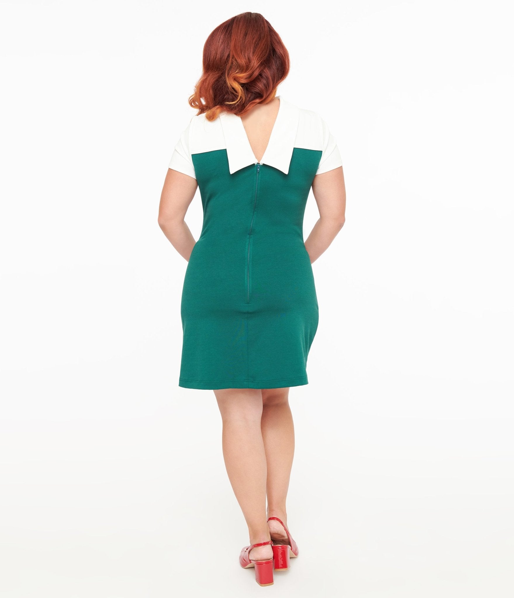 Vintage 1960s Green & White Mistletoe Print Pocket Shift Dress by Smak Parlour | Retro Holiday Party Outfit for Christmas & New Year Celebrations