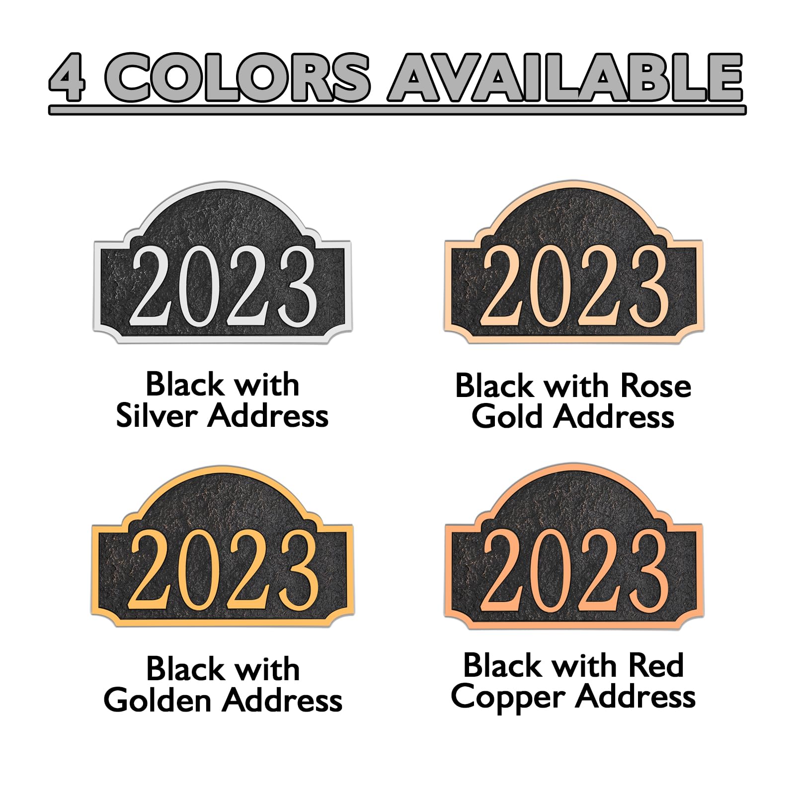 Personalized Large Address Plaque - Custom House Number Sign for Outdoor, Fence & Driveway, 10'' x 6'' Rustproof Metal (1/4'' Thick) - Perfect for Apartments, Mailbox & Front Door Decor